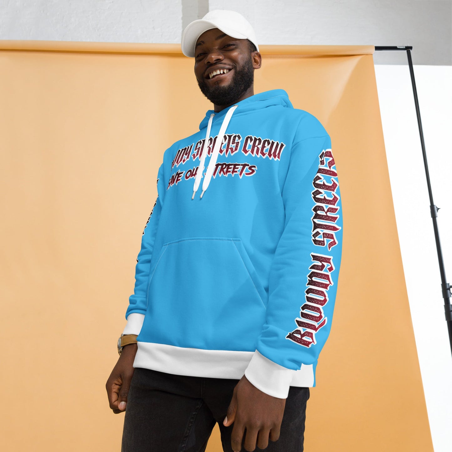 BLOODY STREETS Crew Member Streetwear Hoodie Blue - BLOODY-STREETS.DE Streetwear Herren und Damen Hoodies, T-Shirts, Pullis