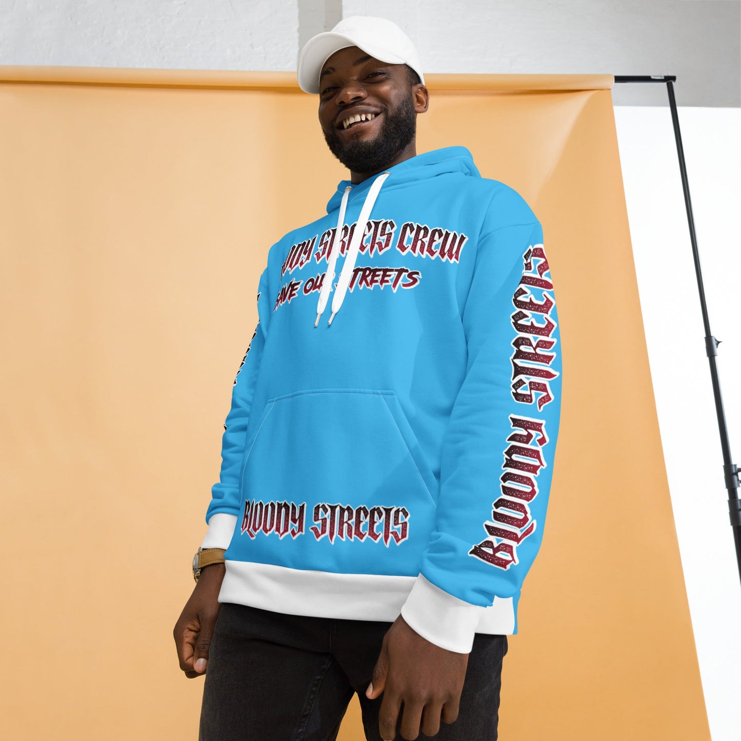 BLOODY STREETS Crew Member Streetwear Hoodie Blue - BLOODY-STREETS.DE Streetwear Herren und Damen Hoodies, T-Shirts, Pullis