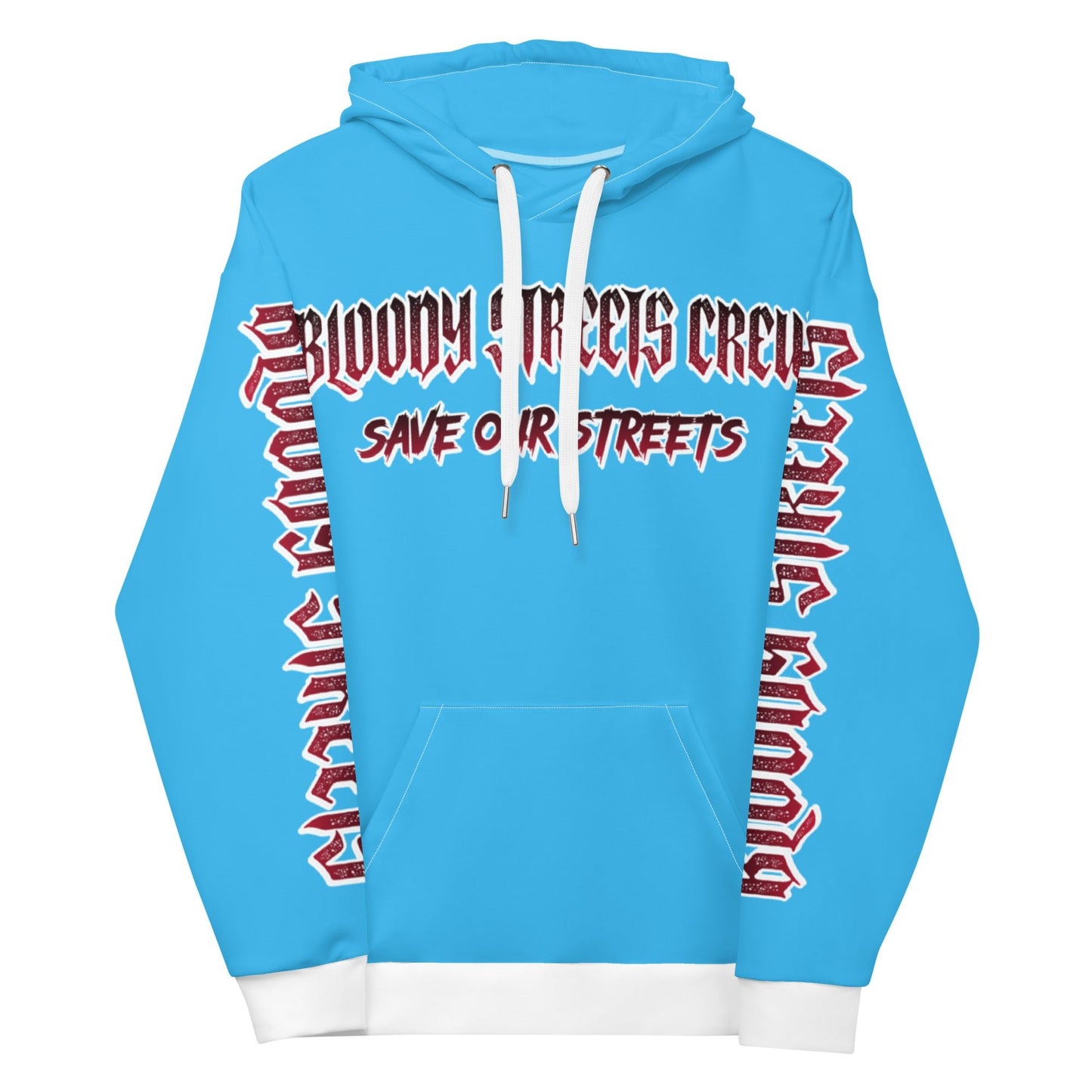 BLOODY STREETS Crew Member Streetwear Hoodie Blue - BLOODY-STREETS.DE Streetwear Herren und Damen Hoodies, T-Shirts, Pullis