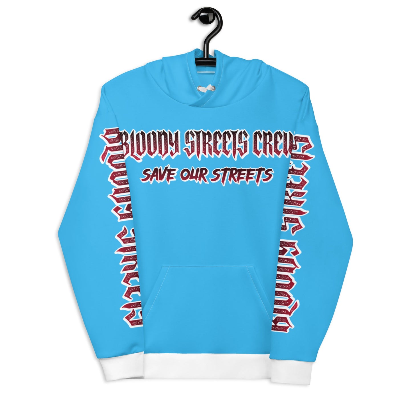 BLOODY STREETS Crew Member Streetwear Hoodie Blue - BLOODY-STREETS.DE Streetwear Herren und Damen Hoodies, T-Shirts, Pullis