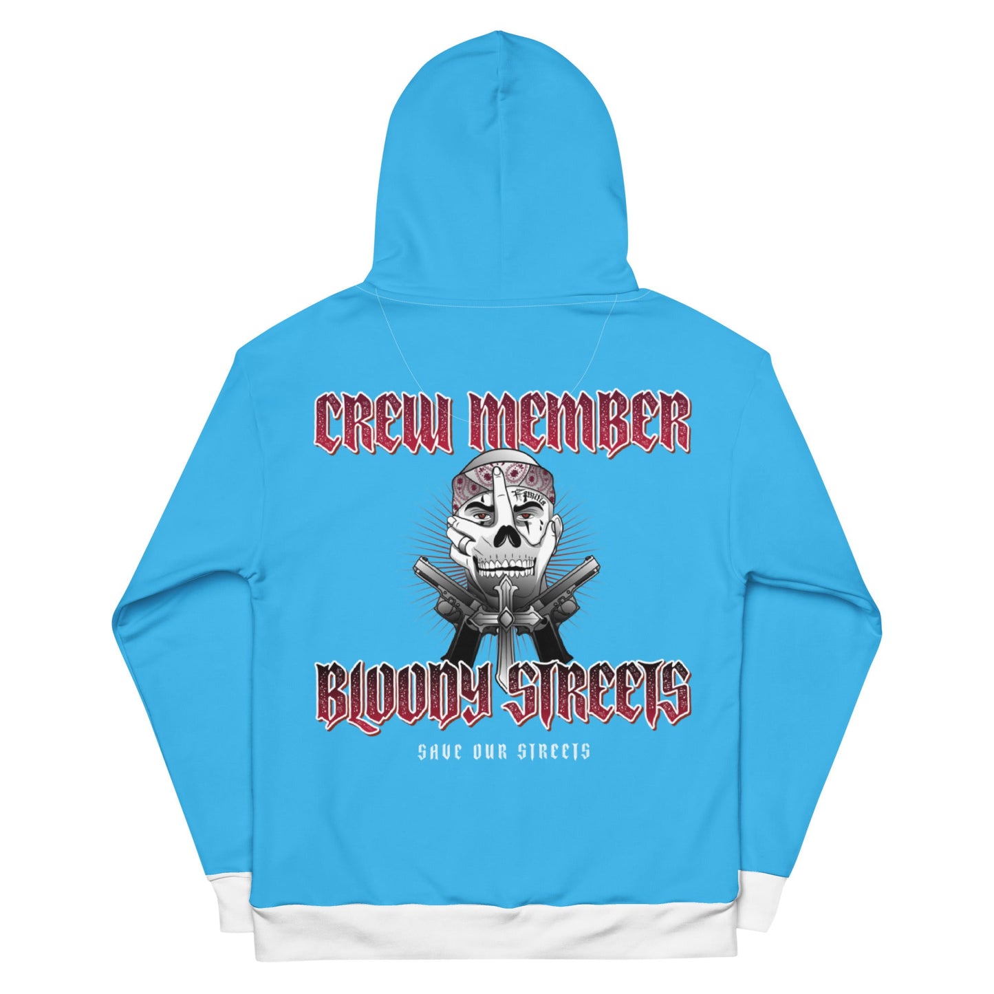 BLOODY STREETS Crew Member Streetwear Hoodie Blue - BLOODY-STREETS.DE Streetwear Herren und Damen Hoodies, T-Shirts, Pullis