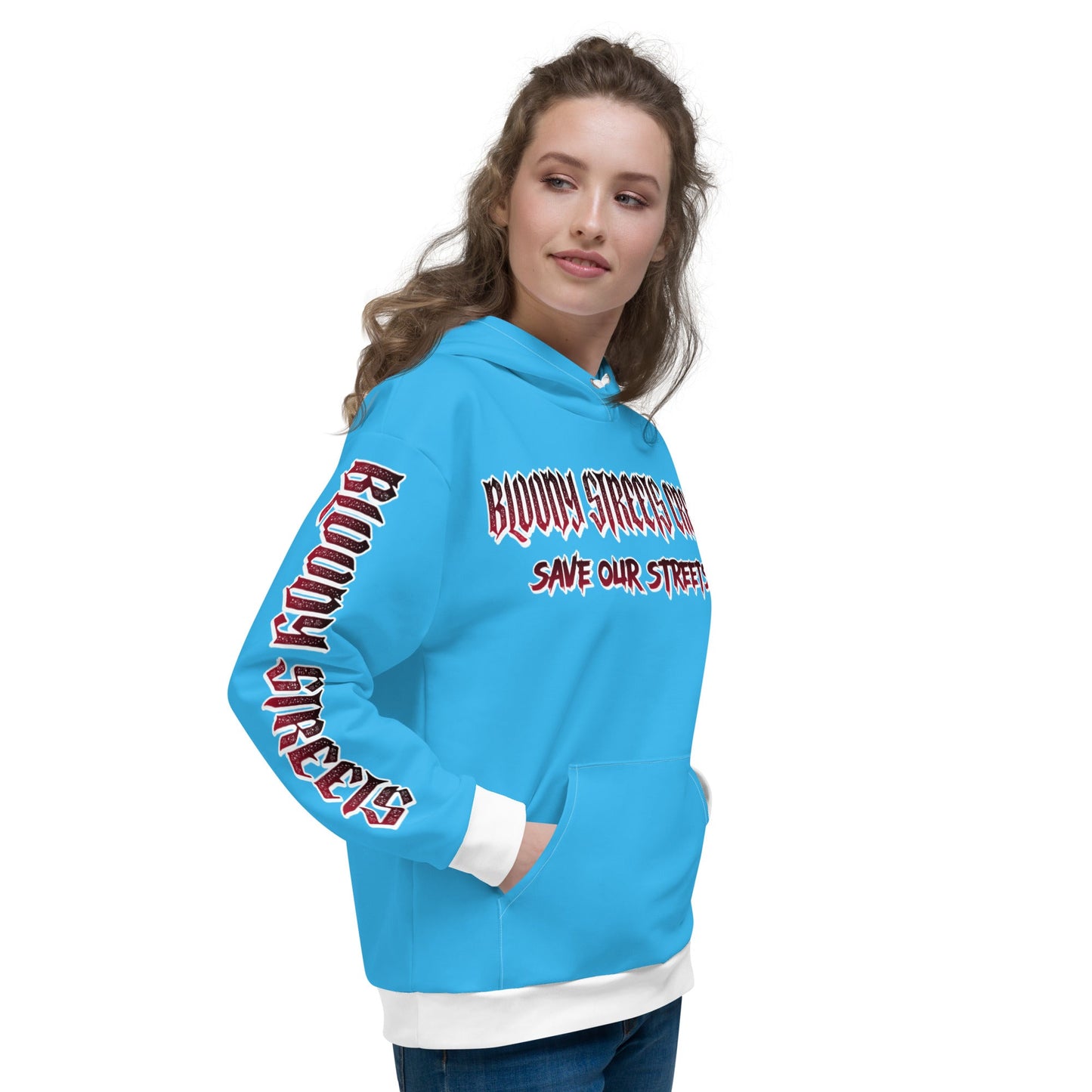 BLOODY STREETS Crew Member Streetwear Hoodie Blue - BLOODY-STREETS.DE Streetwear Herren und Damen Hoodies, T-Shirts, Pullis