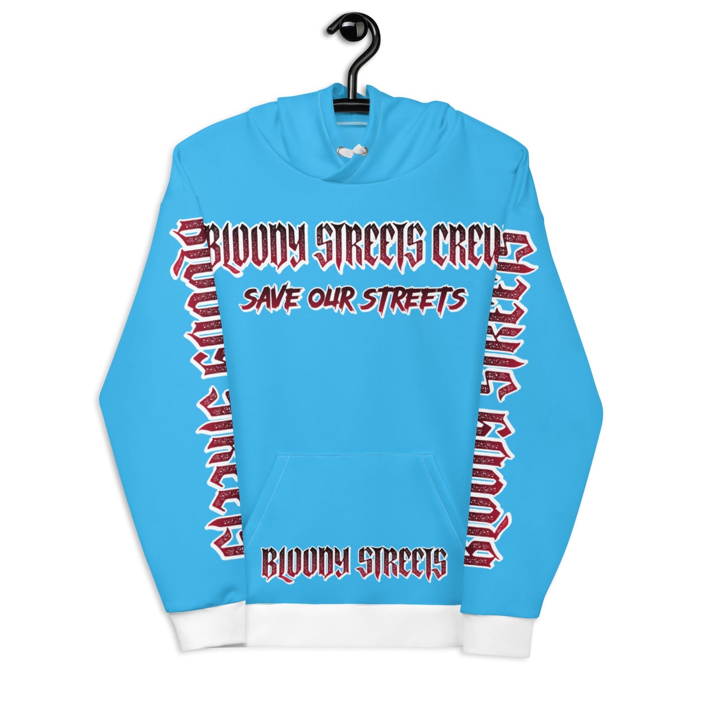 BLOODY STREETS Crew Member Streetwear Hoodie Blue - BLOODY-STREETS.DE Streetwear Herren und Damen Hoodies, T-Shirts, Pullis