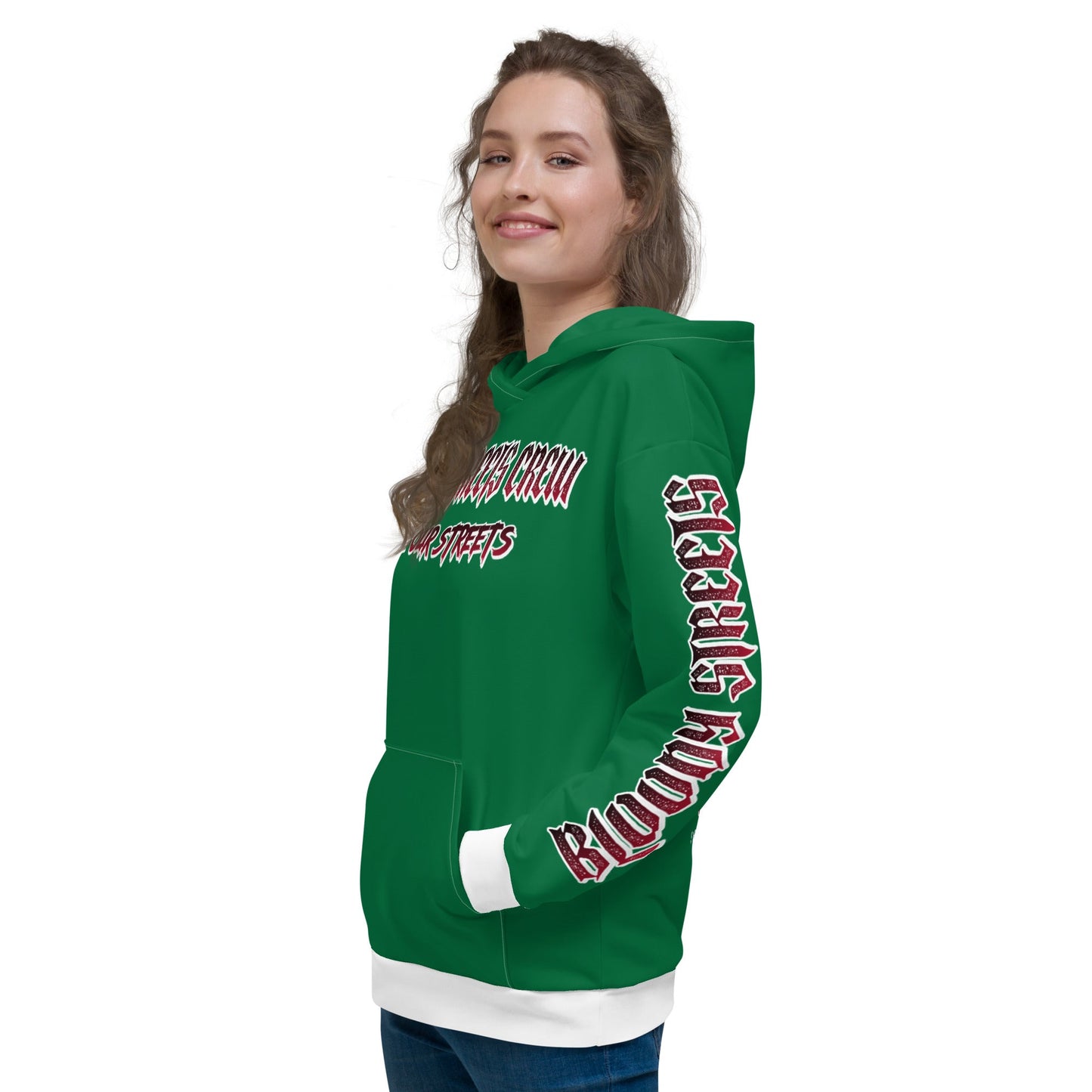 BLOODY STREETS Crew Member Streetwear Hoodie Green - BLOODY-STREETS.DE Streetwear Herren und Damen Hoodies, T-Shirts, Pullis