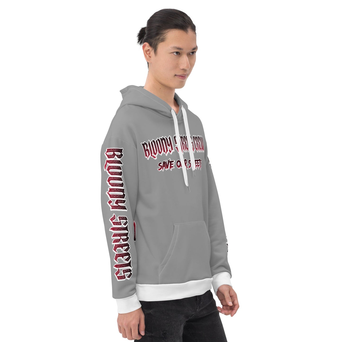 BLOODY STREETS Crew Member Streetwear Hoodie Gray - BLOODY-STREETS.DE Streetwear Herren und Damen Hoodies, T-Shirts, Pullis