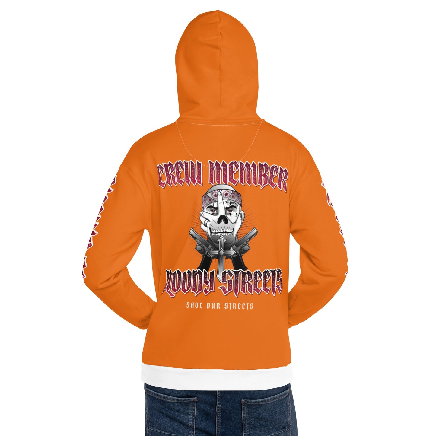 BLOODY STREETS Crew Member Streetwear Hoodie Orange - BLOODY-STREETS.DE Streetwear Herren und Damen Hoodies, T-Shirts, Pullis