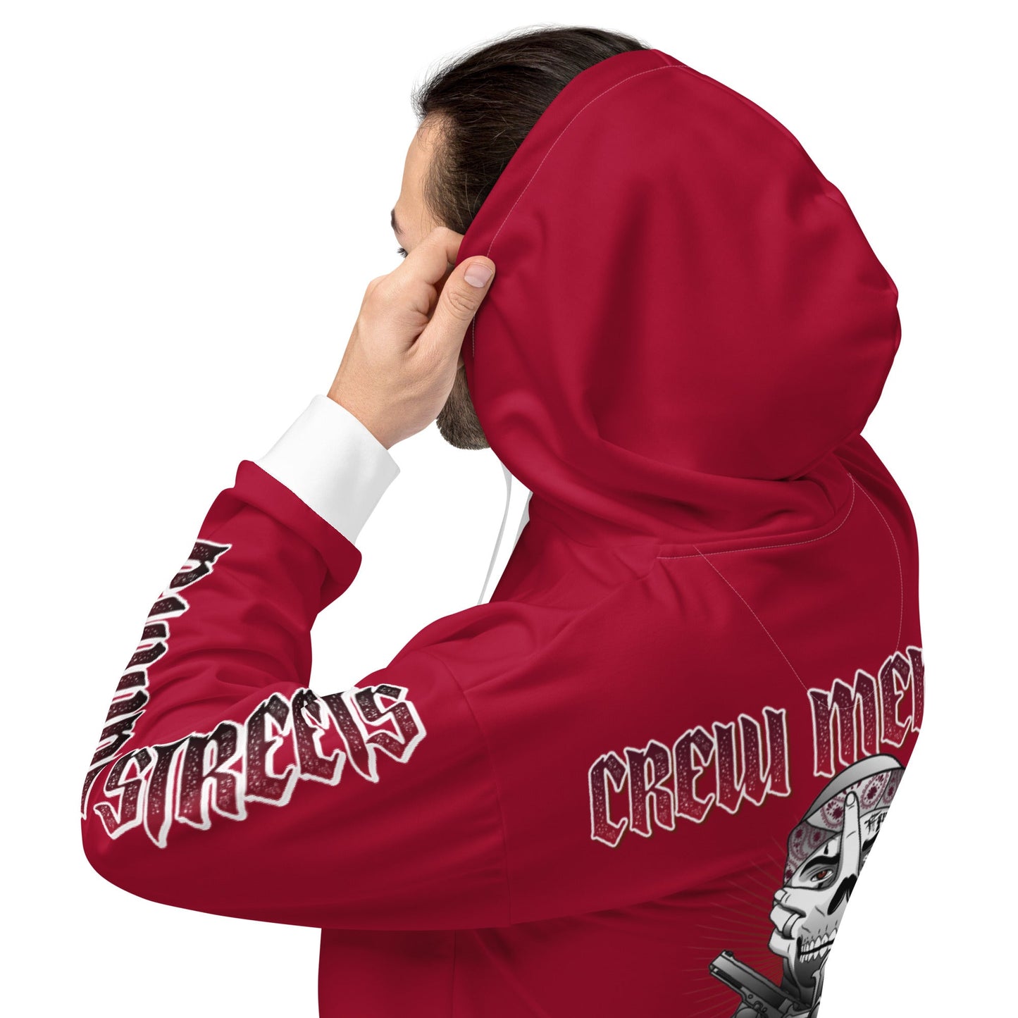 BLOODY STREETS Crew Member Streetwear Hoodie Red - BLOODY-STREETS.DE Streetwear Herren und Damen Hoodies, T-Shirts, Pullis