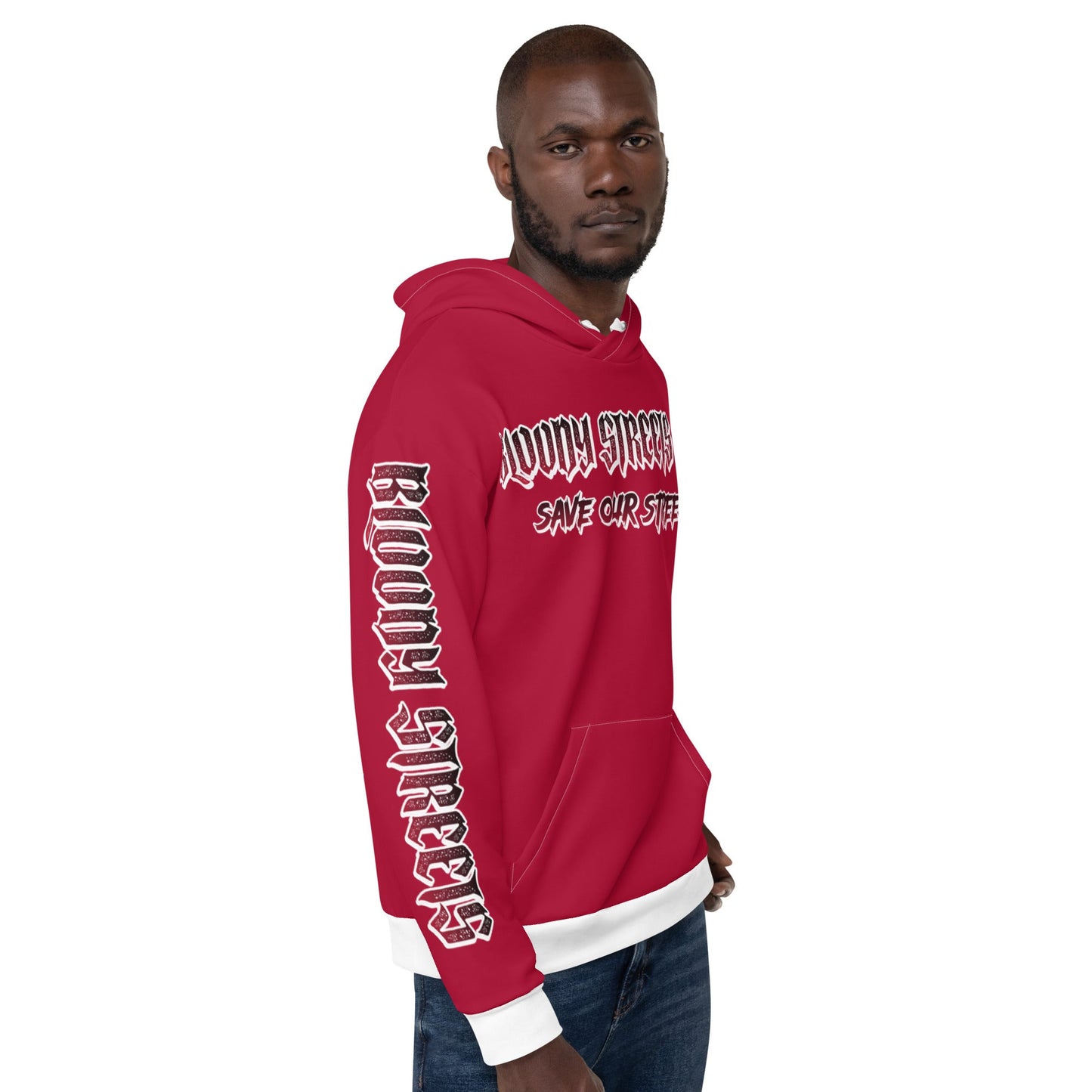 BLOODY STREETS Crew Member Streetwear Hoodie Red - BLOODY-STREETS.DE Streetwear Herren und Damen Hoodies, T-Shirts, Pullis