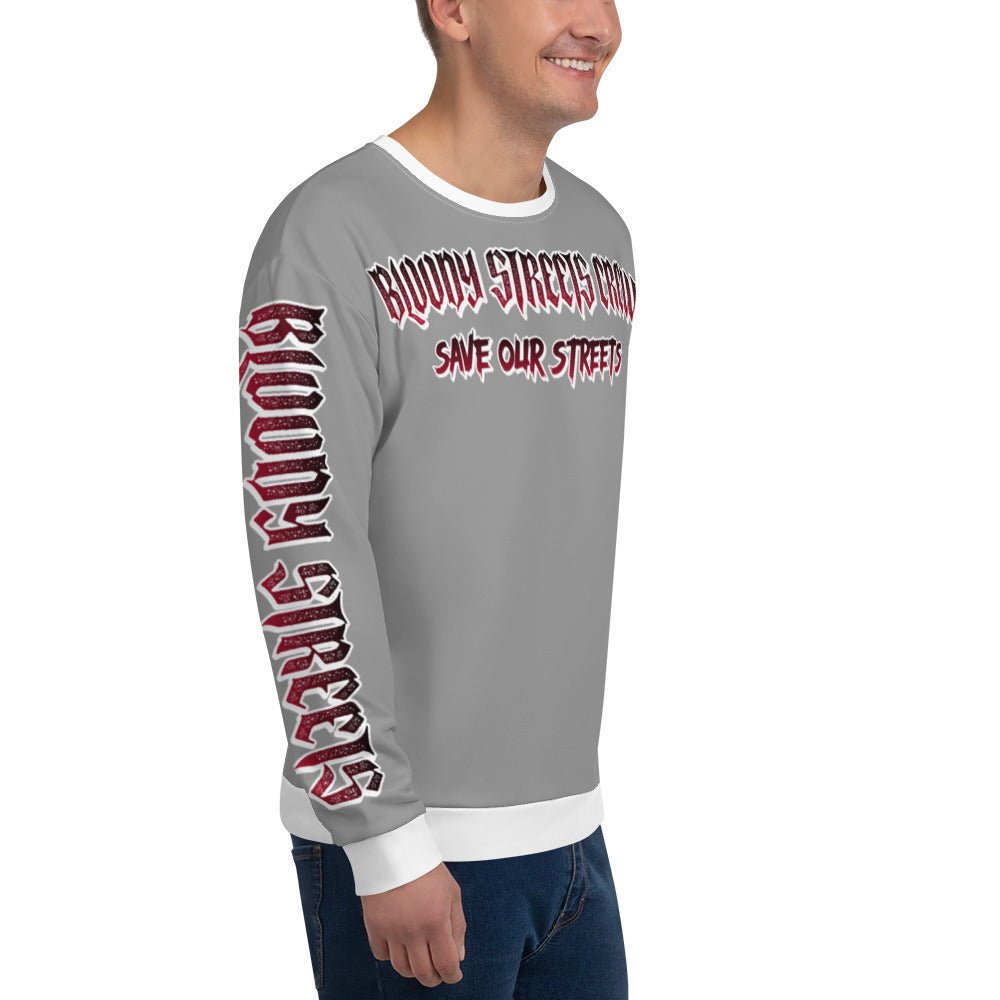 BLOODY STREETS Crew Member Streetwear Pullover Gray - BLOODY-STREETS.DE Streetwear Herren und Damen Hoodies, T-Shirts, Pullis