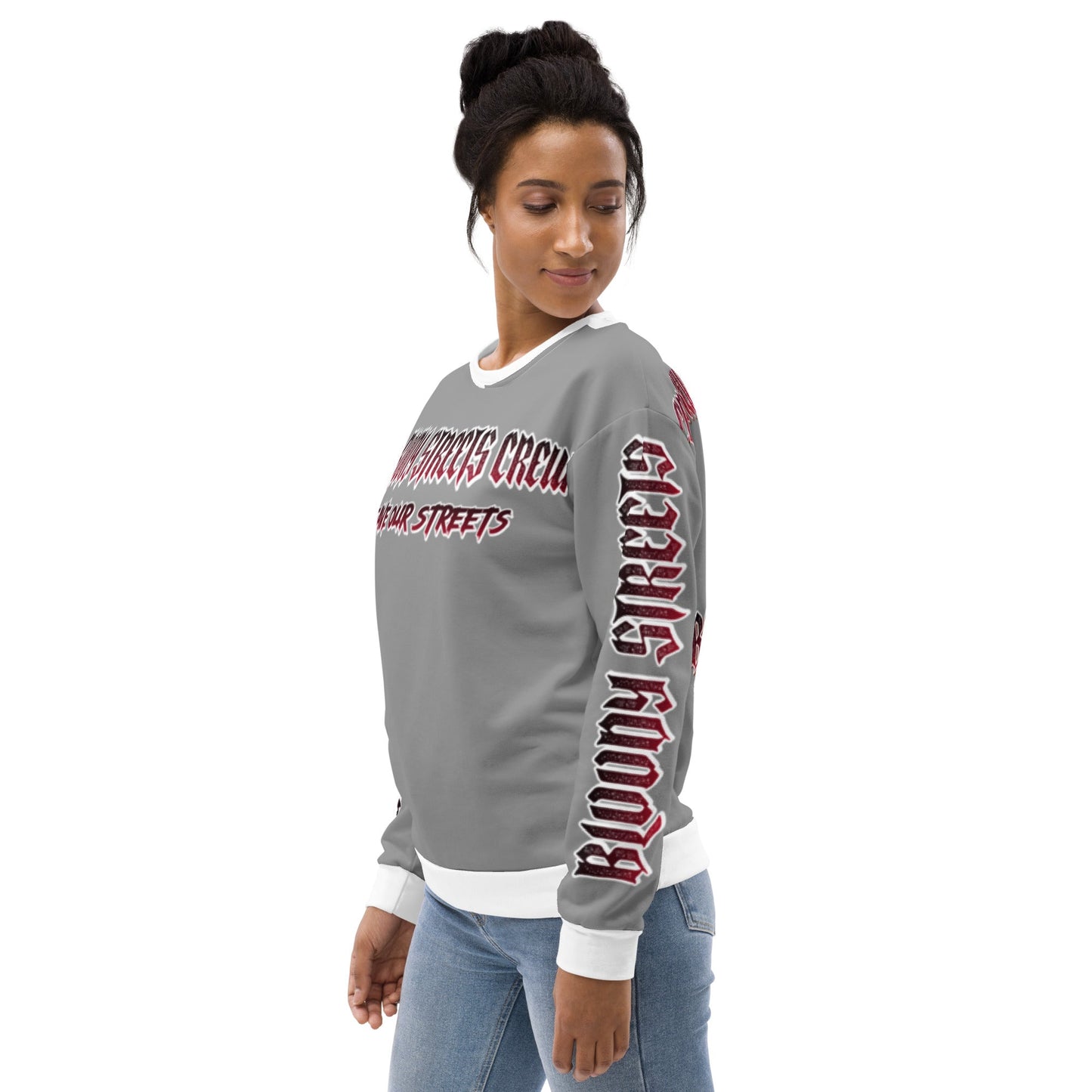 BLOODY STREETS Crew Member Streetwear Pullover Gray - BLOODY-STREETS.DE Streetwear Herren und Damen Hoodies, T-Shirts, Pullis