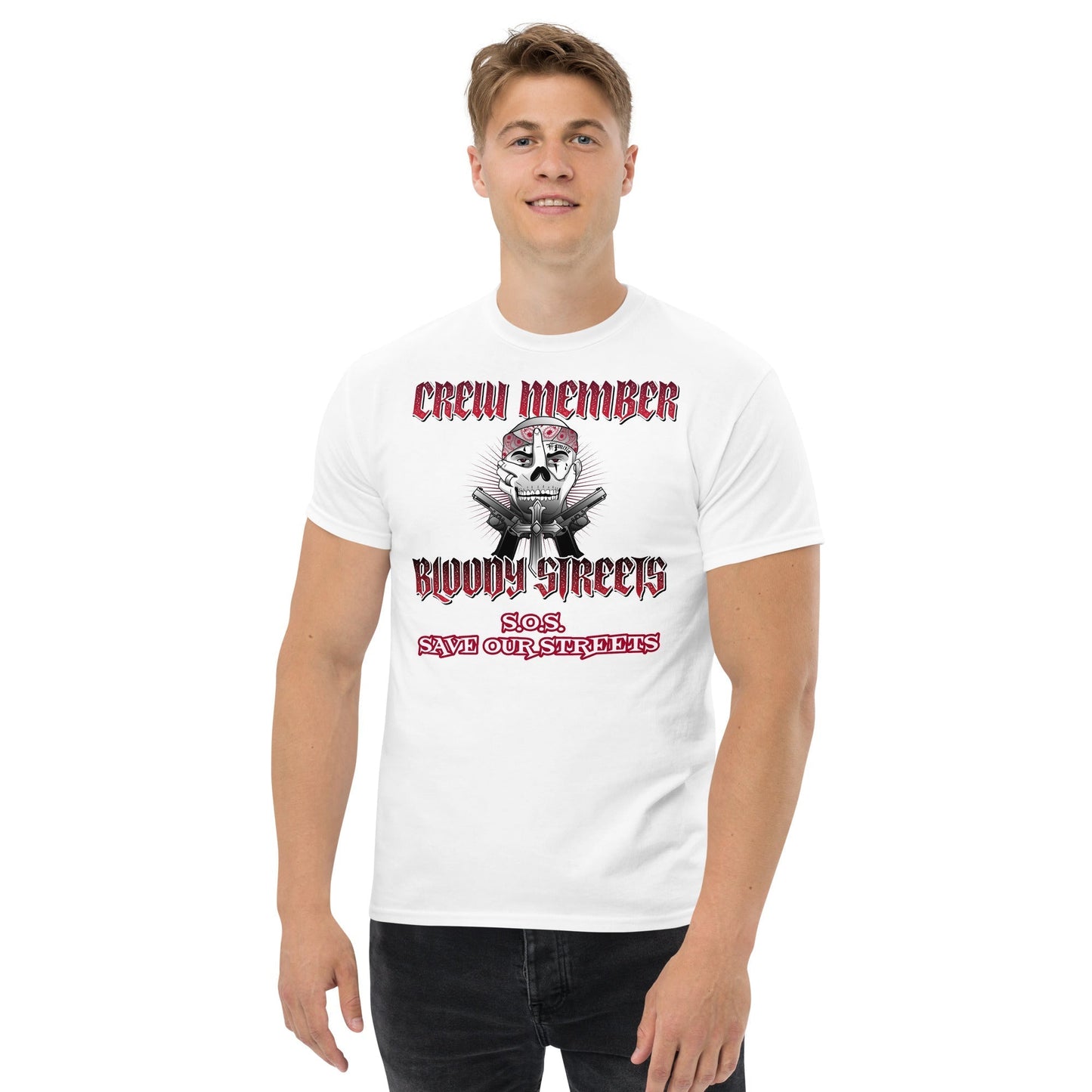 Bloody Streets Crew Member Streetwear T-Shirt - BLOODY-STREETS.DE Streetwear Herren und Damen Hoodies, T-Shirts, Pullis