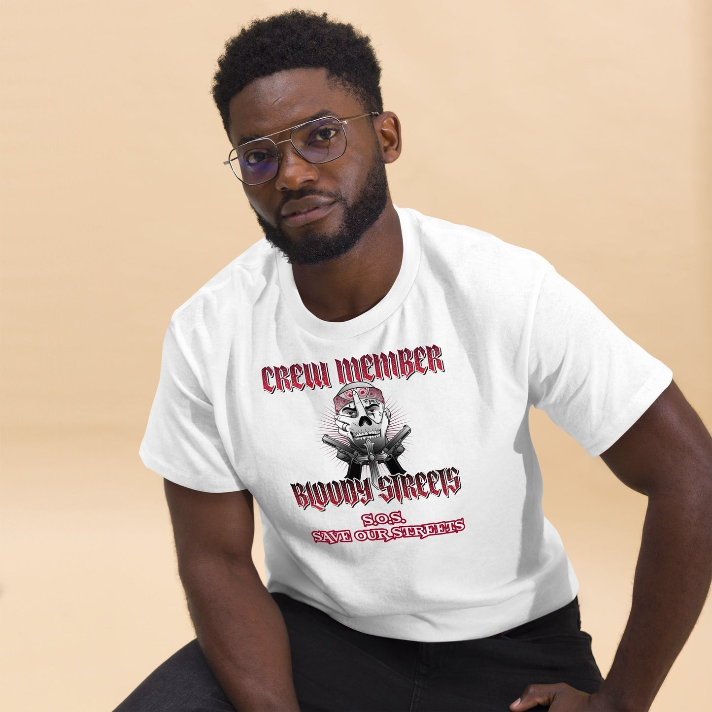 Bloody Streets Crew Member Streetwear T-Shirt - BLOODY-STREETS.DE Streetwear Herren und Damen Hoodies, T-Shirts, Pullis