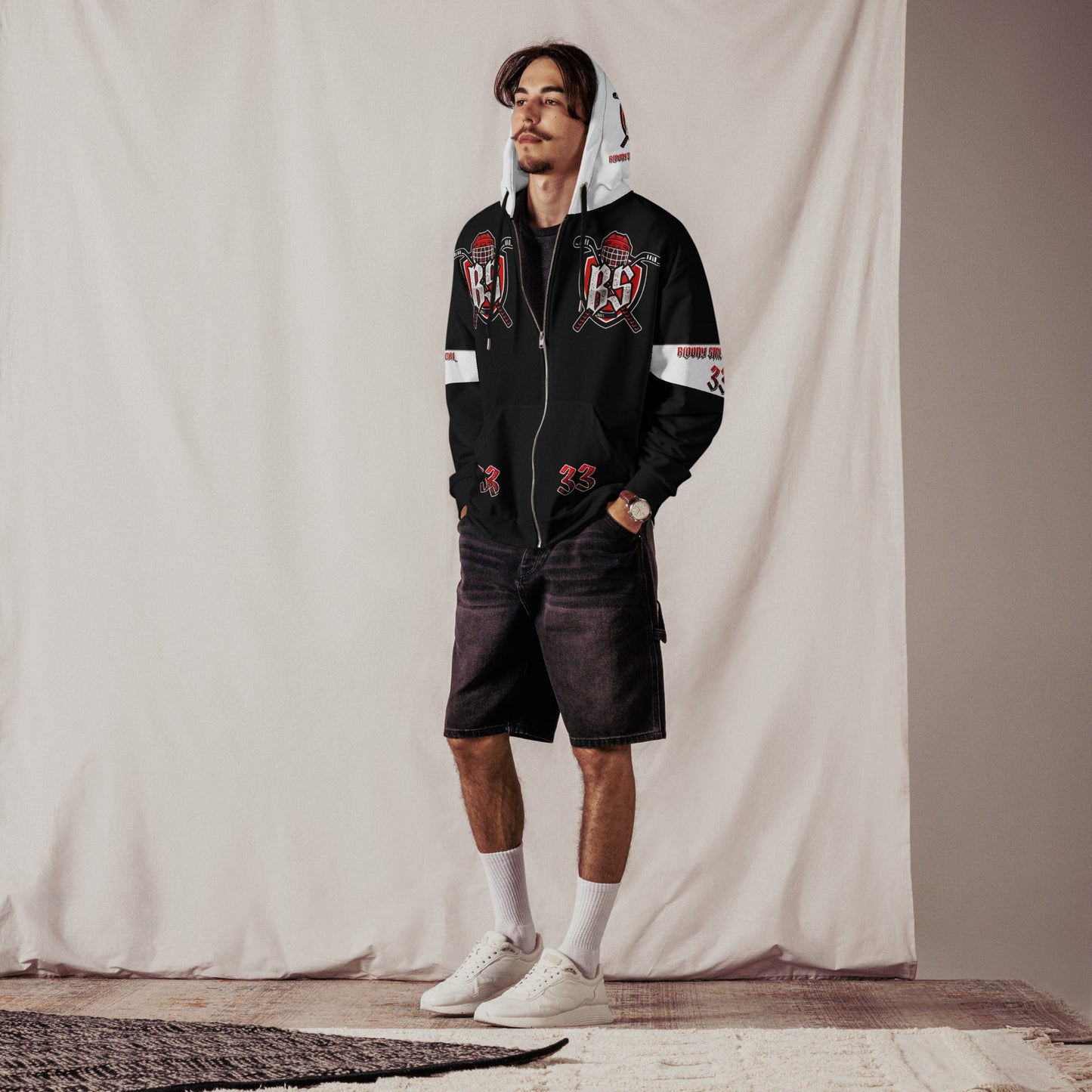 Bloody Streets Hockey Unisex Zip Hoodie - BLOODY-STREETS.DE Streetwear Herren und Damen Hoodies, T-Shirts, Pullis