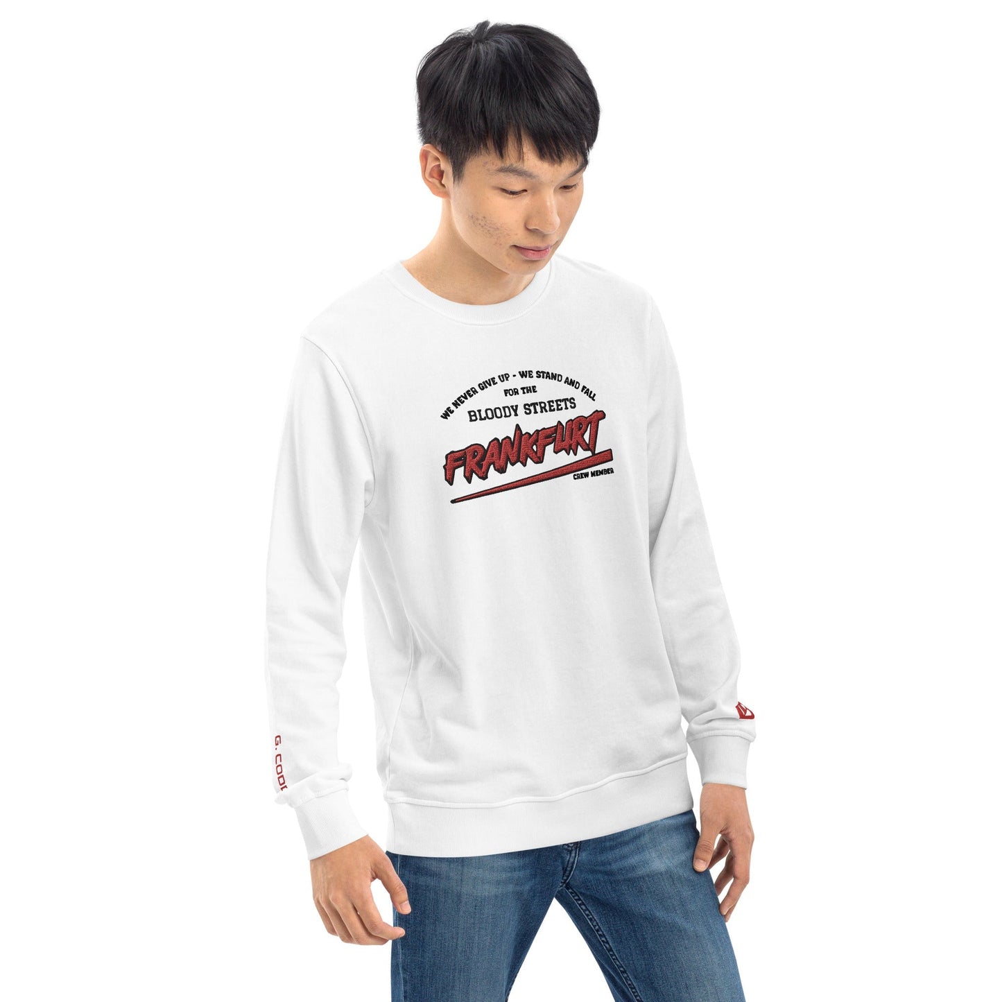 BS CITY Frankfurt Crew Member Premium Red "G" Pullover - BLOODY-STREETS.DE Streetwear Herren und Damen Hoodies, T-Shirts, Pullis
