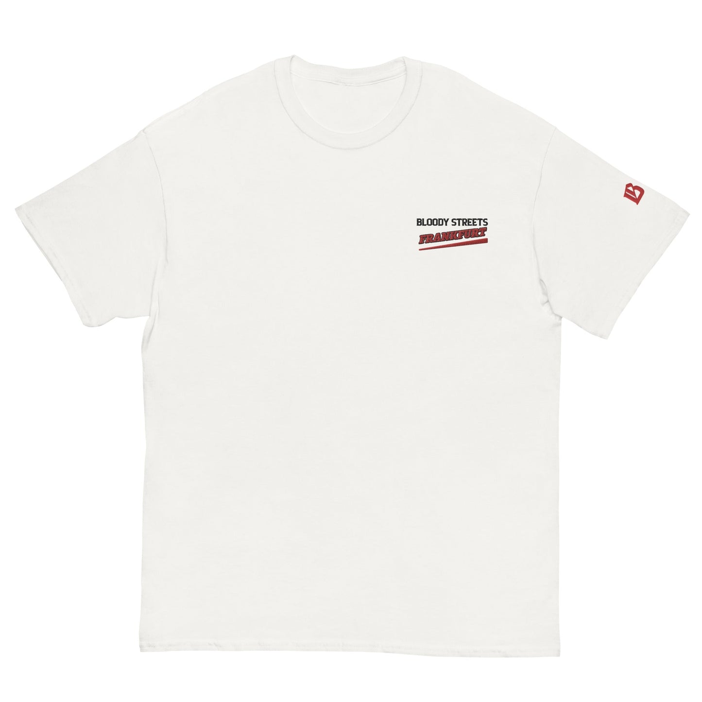 BS CITY Frankfurt Crew Member Premium Red "G" T-Shirt - BLOODY-STREETS.DE Streetwear Herren und Damen Hoodies, T-Shirts, Pullis