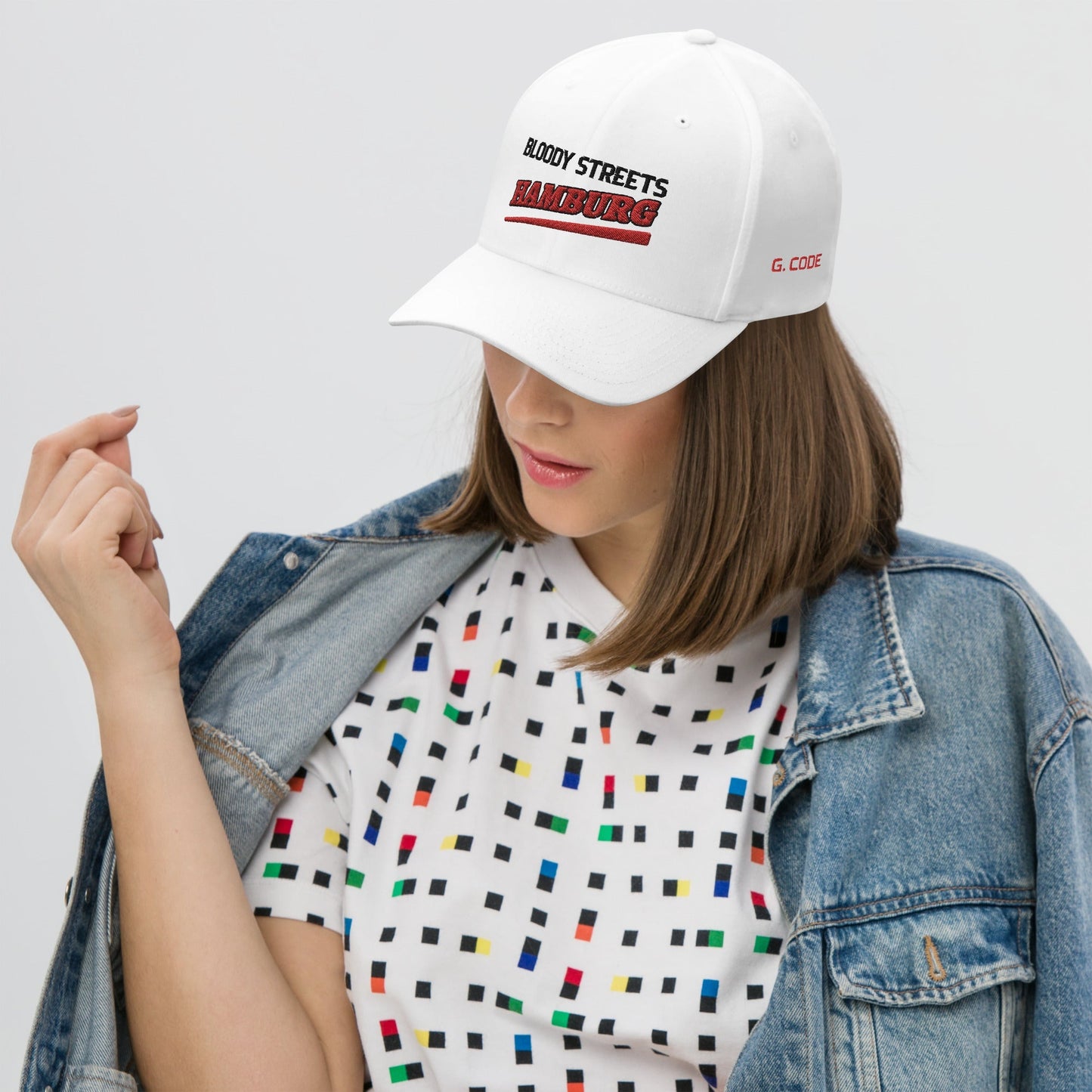 BS CITY Hamburg Crew Member Premium Red DAD CAP - BLOODY-STREETS.DE Streetwear Herren und Damen Hoodies, T-Shirts, Pullis