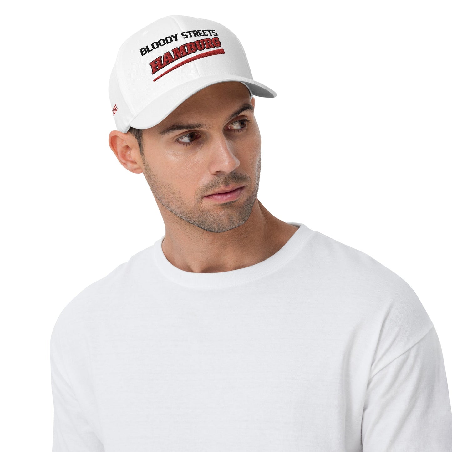 BS CITY Hamburg Crew Member Premium Red DAD CAP - BLOODY-STREETS.DE Streetwear Herren und Damen Hoodies, T-Shirts, Pullis