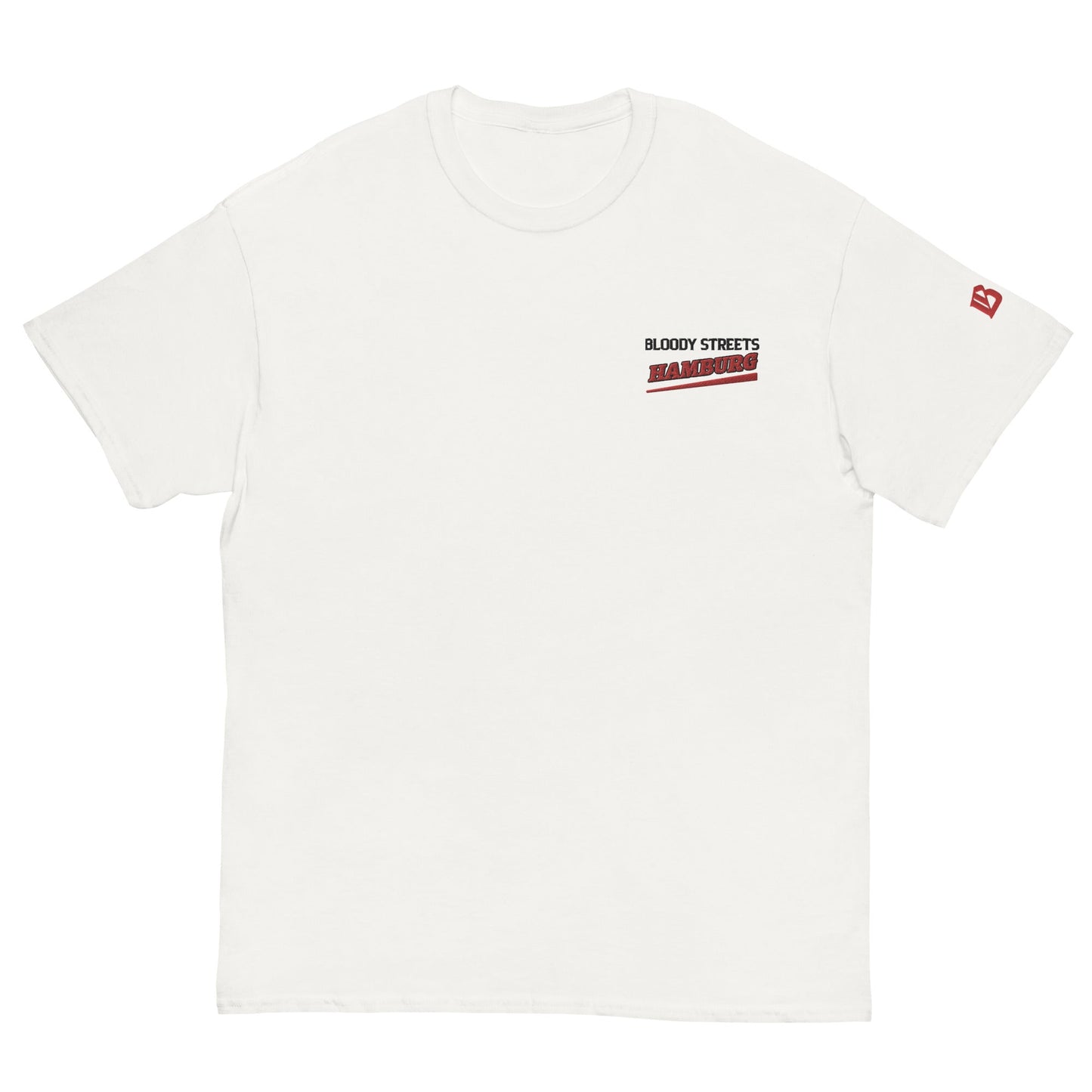 BS CITY Hamburg Crew Member Premium Red "G" T-Shirt - BLOODY-STREETS.DE Streetwear Herren und Damen Hoodies, T-Shirts, Pullis
