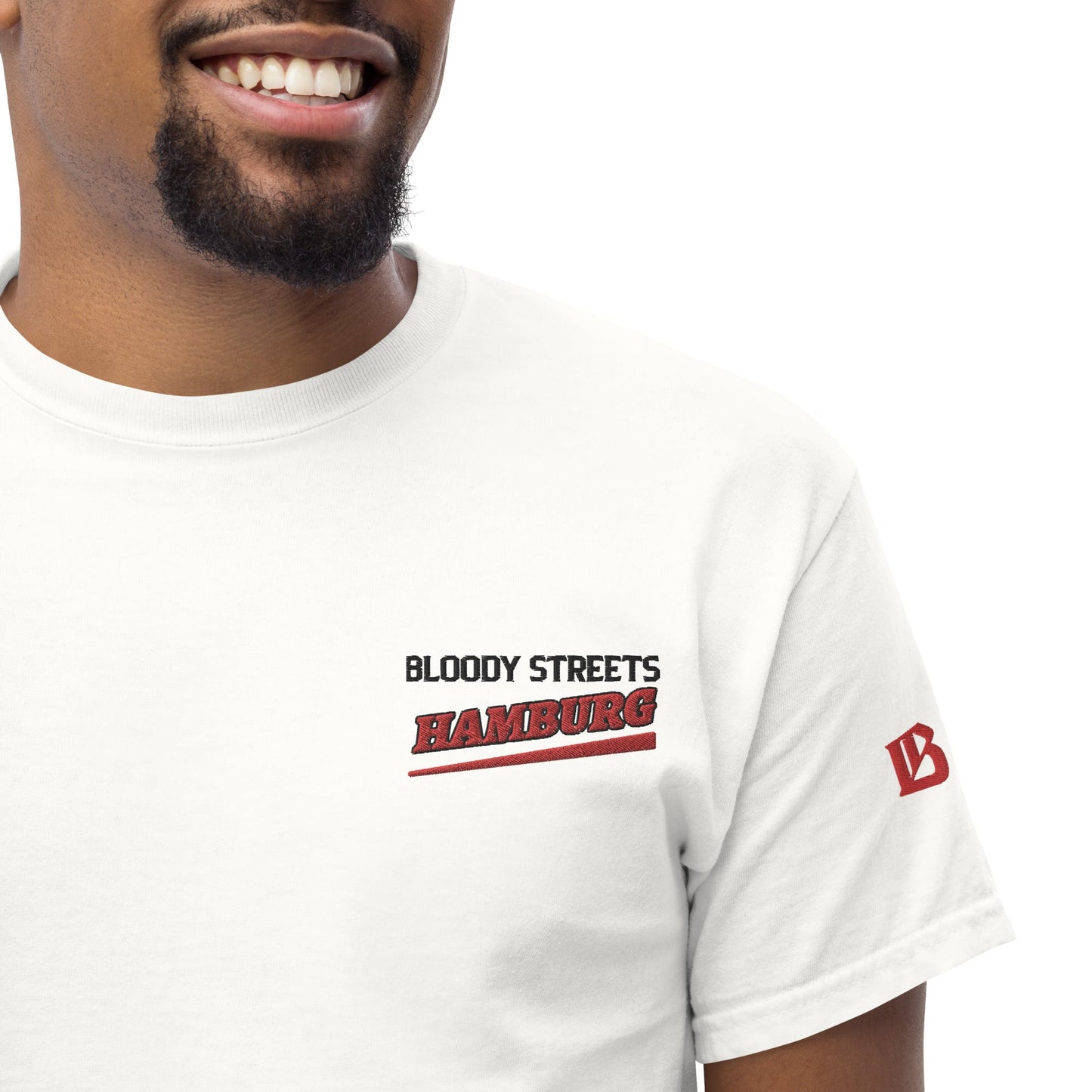 BS CITY Hamburg Crew Member Premium Red "G" T-Shirt - BLOODY-STREETS.DE Streetwear Herren und Damen Hoodies, T-Shirts, Pullis