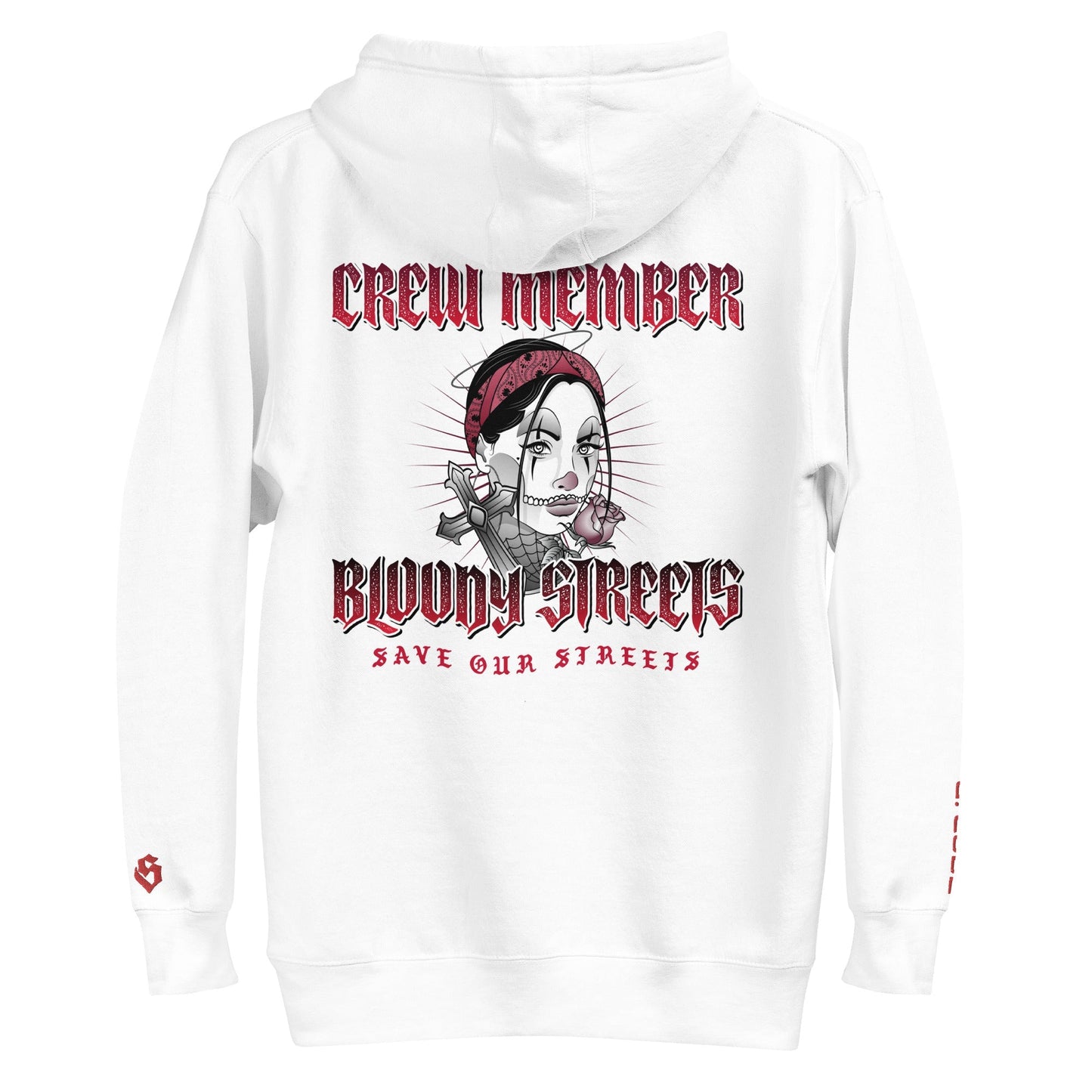 BS Hamburg Crew Member Premium Red "Lady" Hoodie - BLOODY-STREETS.DE Streetwear Herren und Damen Hoodies, T-Shirts, Pullis