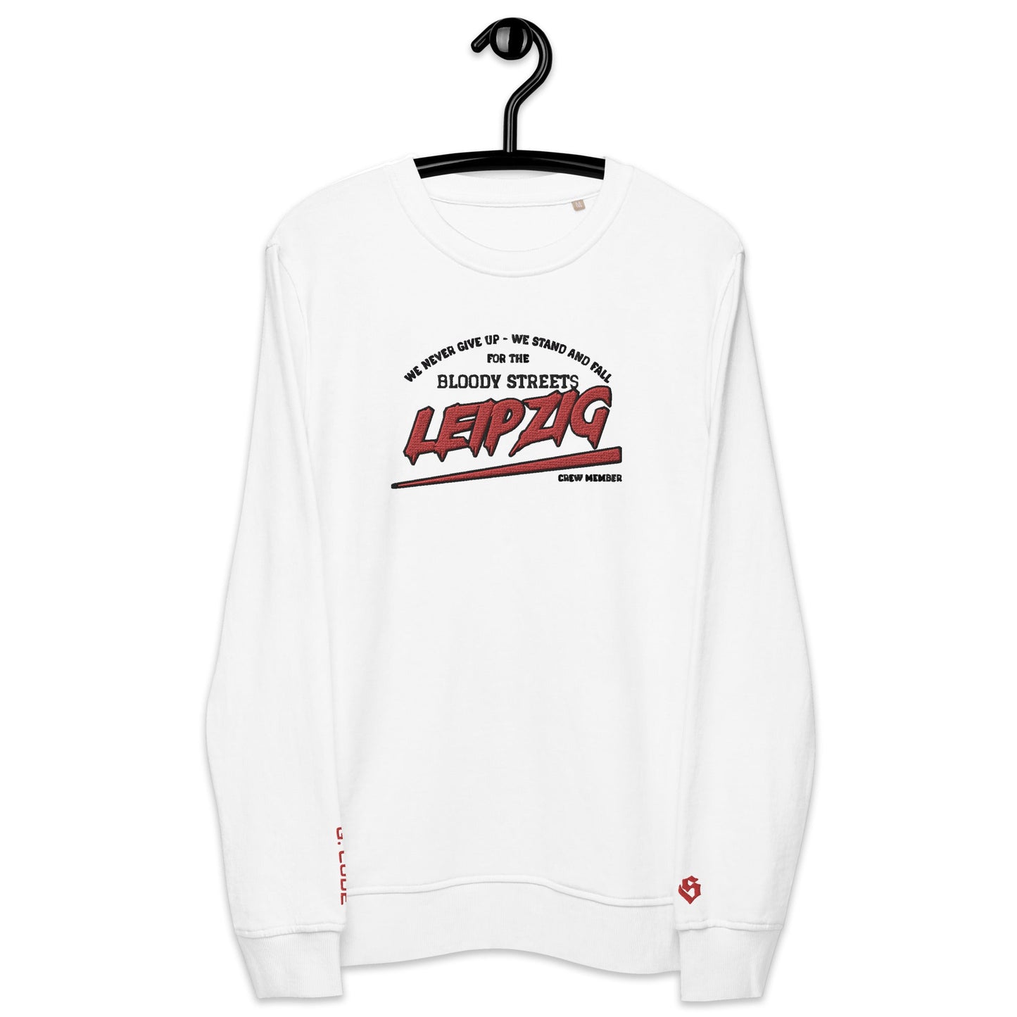 BS CITY Leipzig Crew Member Premium Red "G" Pullover - BLOODY-STREETS.DE Streetwear Herren und Damen Hoodies, T-Shirts, Pullis