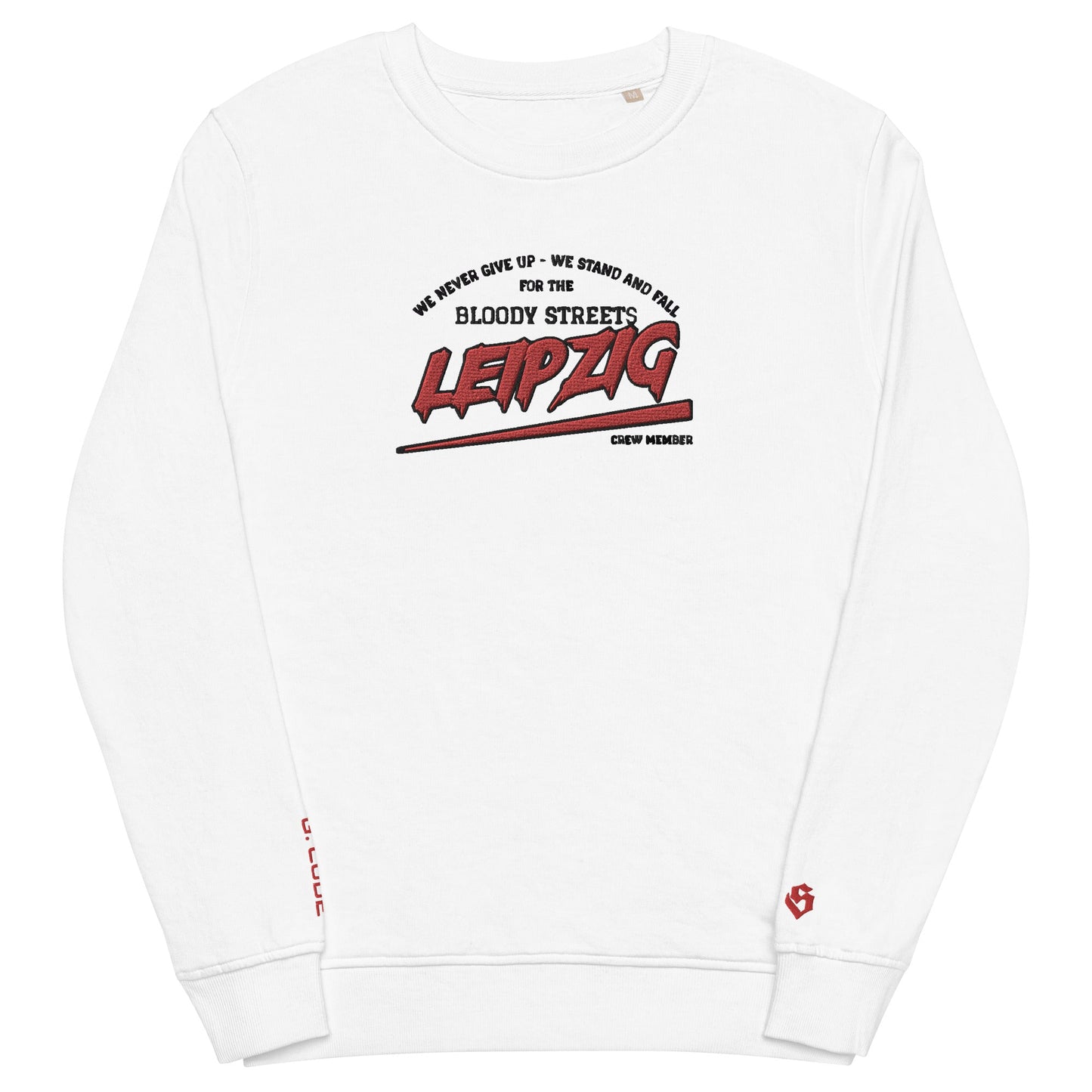 BS CITY Leipzig Crew Member Premium Red "G" Pullover - BLOODY-STREETS.DE Streetwear Herren und Damen Hoodies, T-Shirts, Pullis