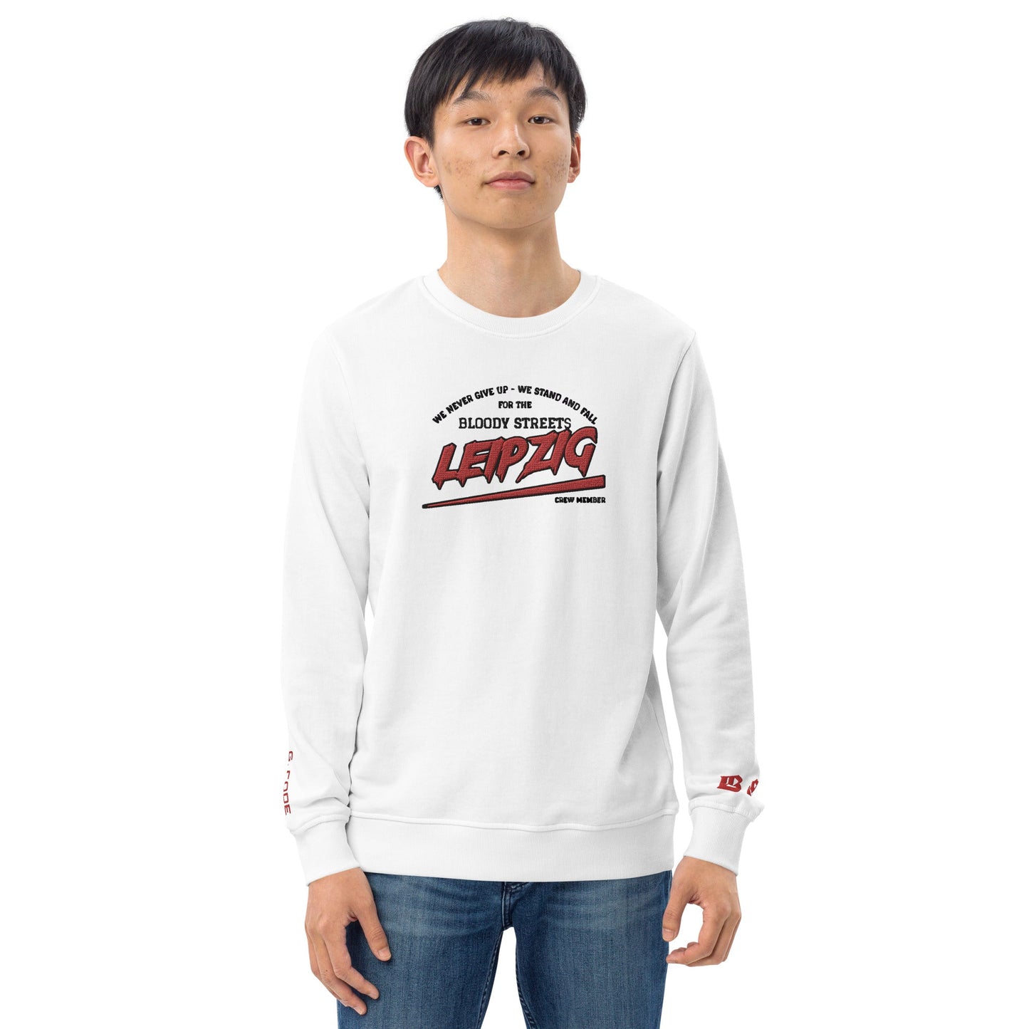 BS CITY Leipzig Crew Member Premium Red "G" Pullover - BLOODY-STREETS.DE Streetwear Herren und Damen Hoodies, T-Shirts, Pullis
