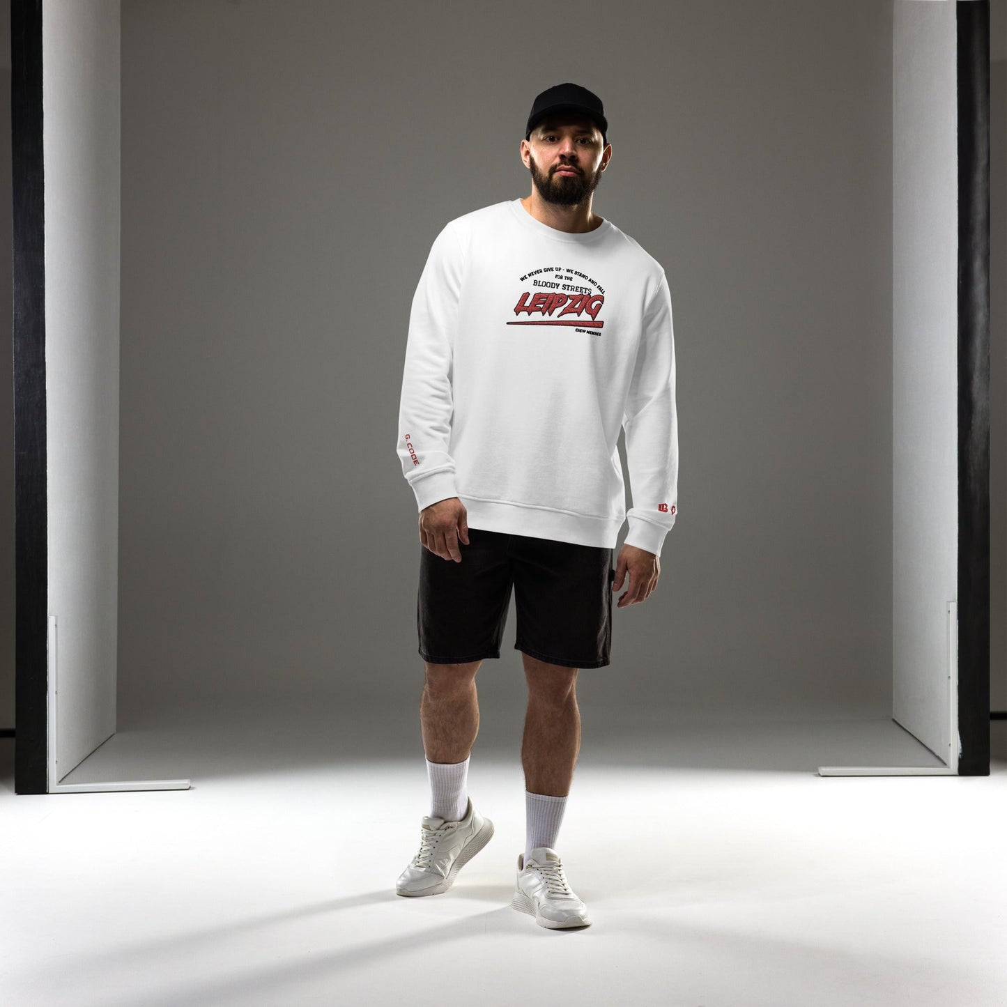 BS CITY Leipzig Crew Member Premium Red "G" Pullover - BLOODY-STREETS.DE Streetwear Herren und Damen Hoodies, T-Shirts, Pullis