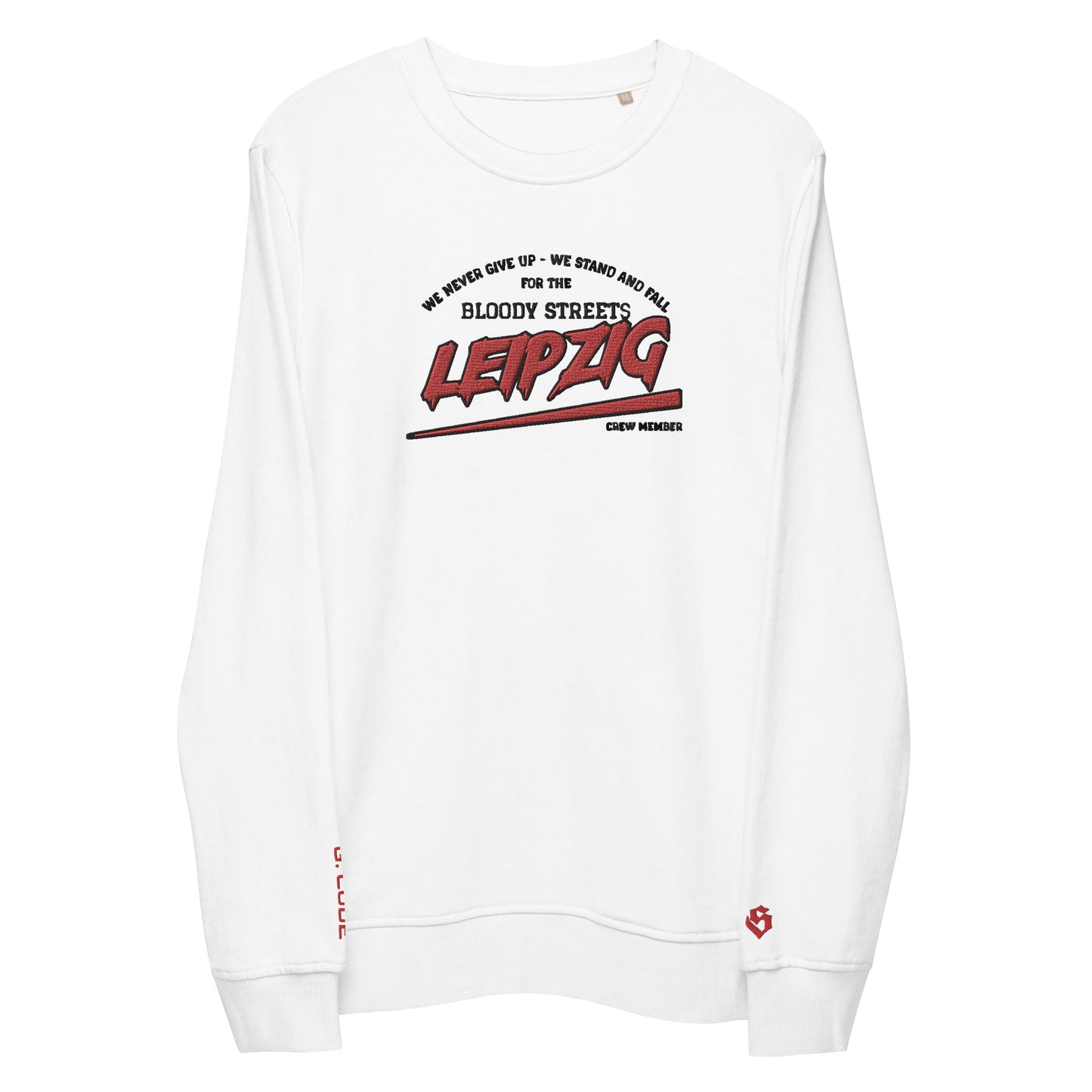BS CITY Leipzig Crew Member Premium Red "G" Pullover - BLOODY-STREETS.DE Streetwear Herren und Damen Hoodies, T-Shirts, Pullis