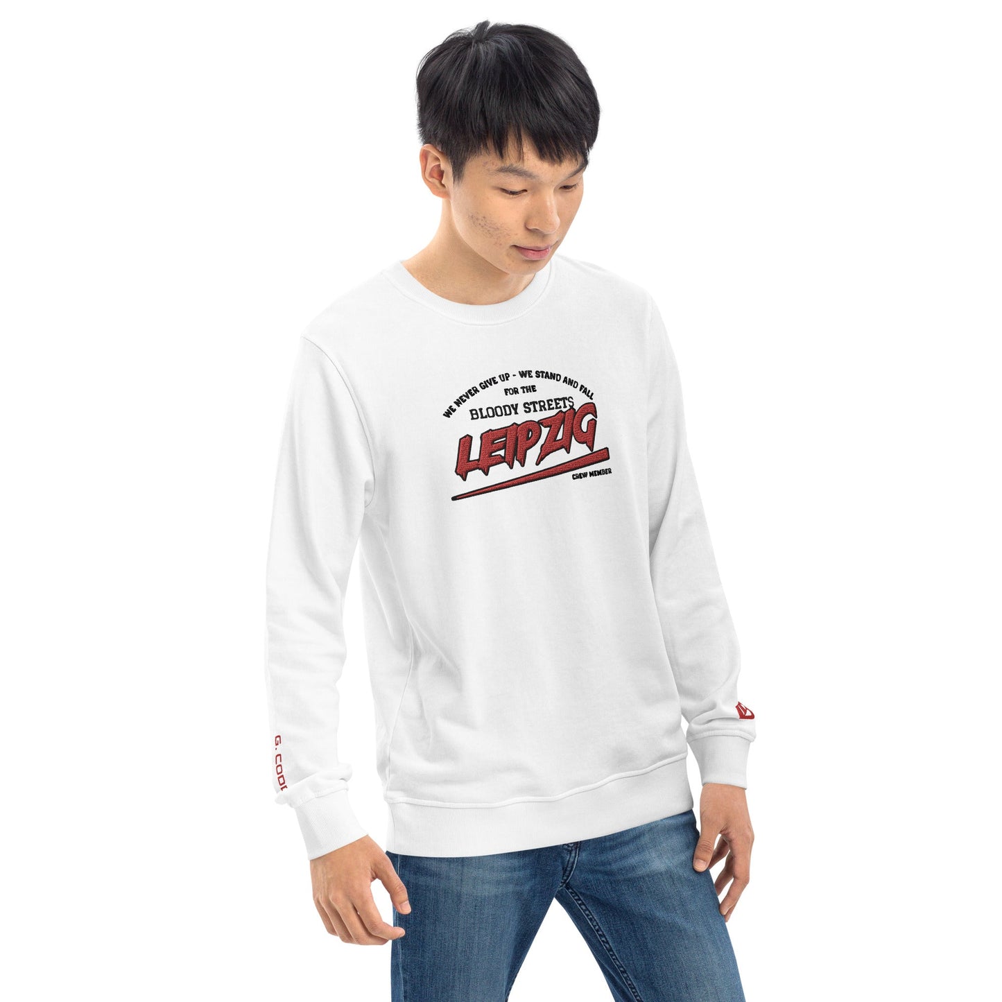 BS CITY Leipzig Crew Member Premium Red "G" Pullover - BLOODY-STREETS.DE Streetwear Herren und Damen Hoodies, T-Shirts, Pullis