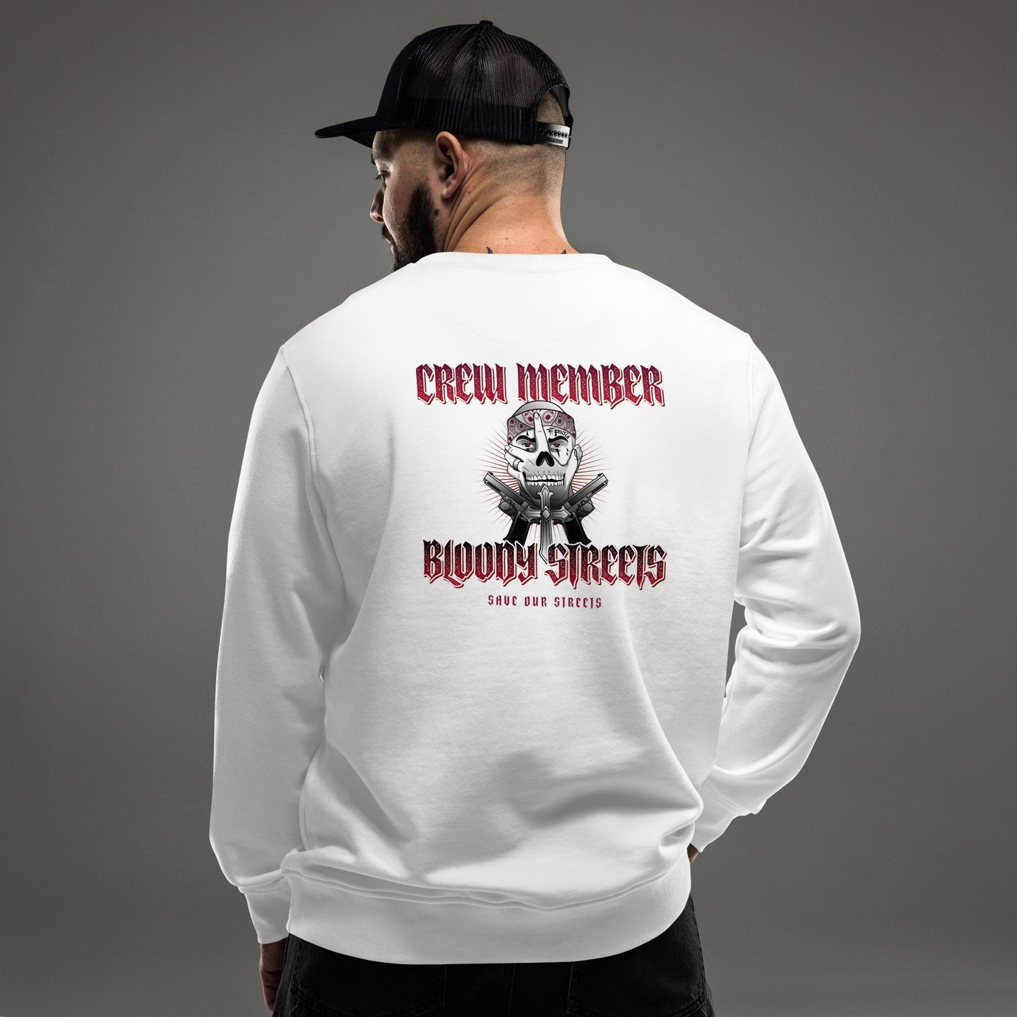BS CITY Leipzig Crew Member Premium Red "G" Pullover - BLOODY-STREETS.DE Streetwear Herren und Damen Hoodies, T-Shirts, Pullis