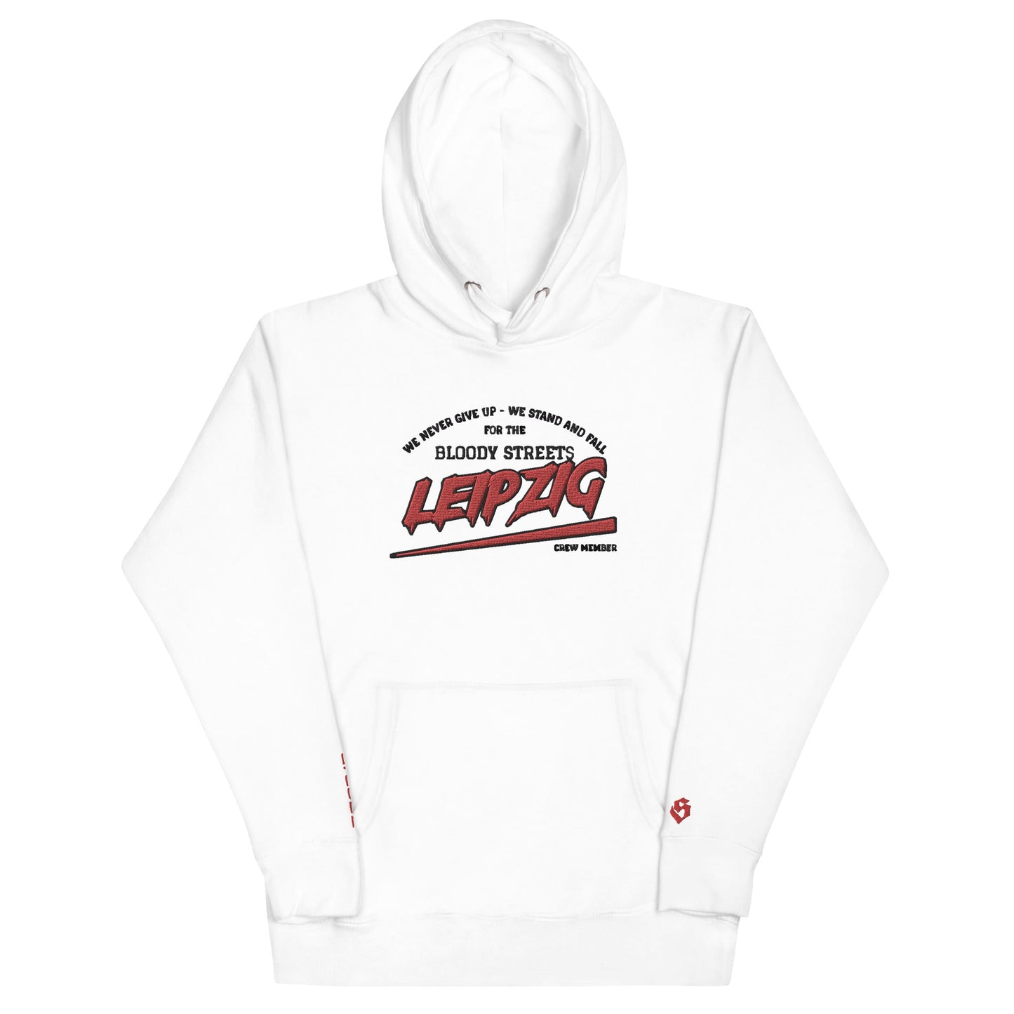 BS CITY Leipzig Crew Member Premium Red Lady Hoodie - BLOODY-STREETS.DE Streetwear Herren und Damen Hoodies, T-Shirts, Pullis