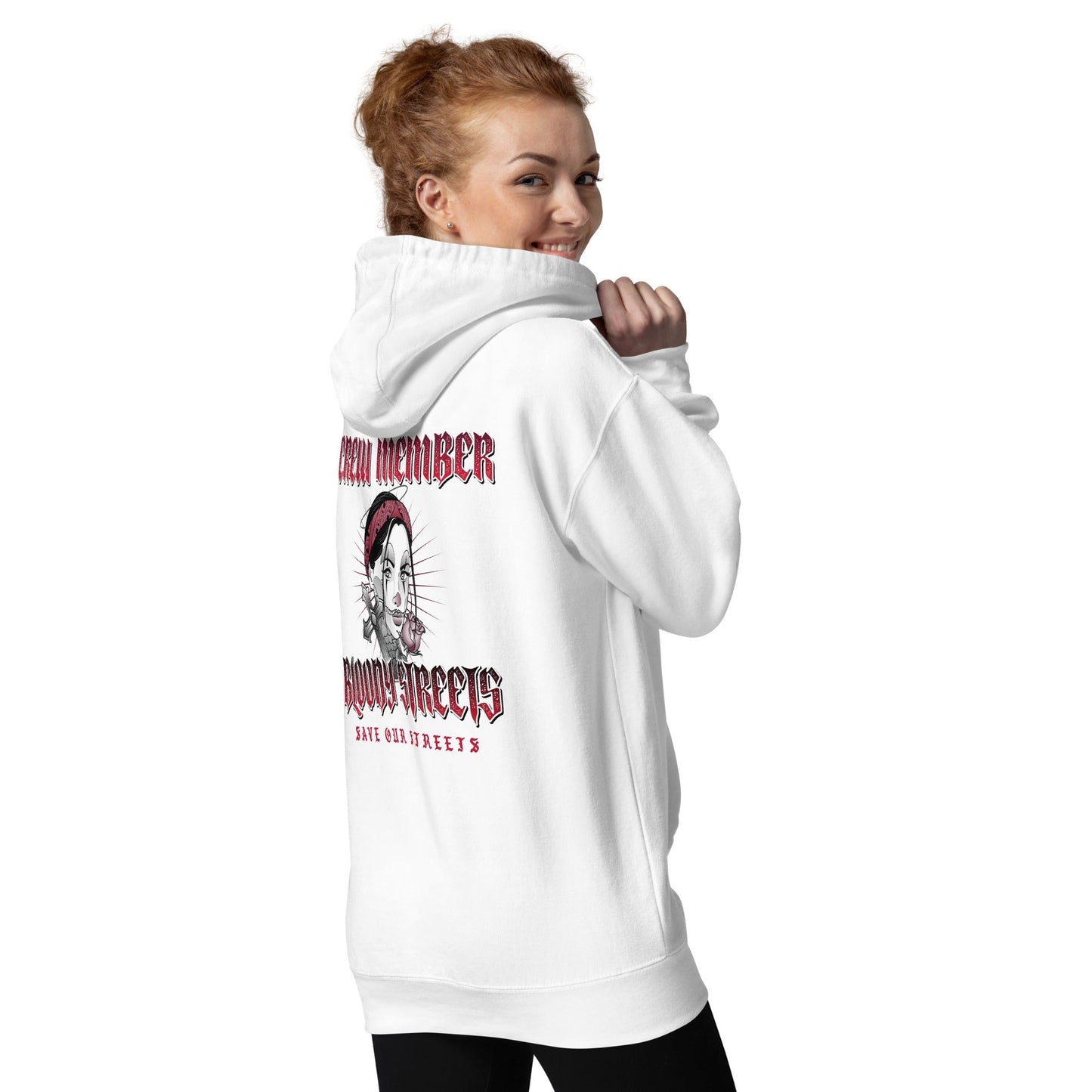 BS CITY Leipzig Crew Member Premium Red Lady Hoodie - BLOODY-STREETS.DE Streetwear Herren und Damen Hoodies, T-Shirts, Pullis