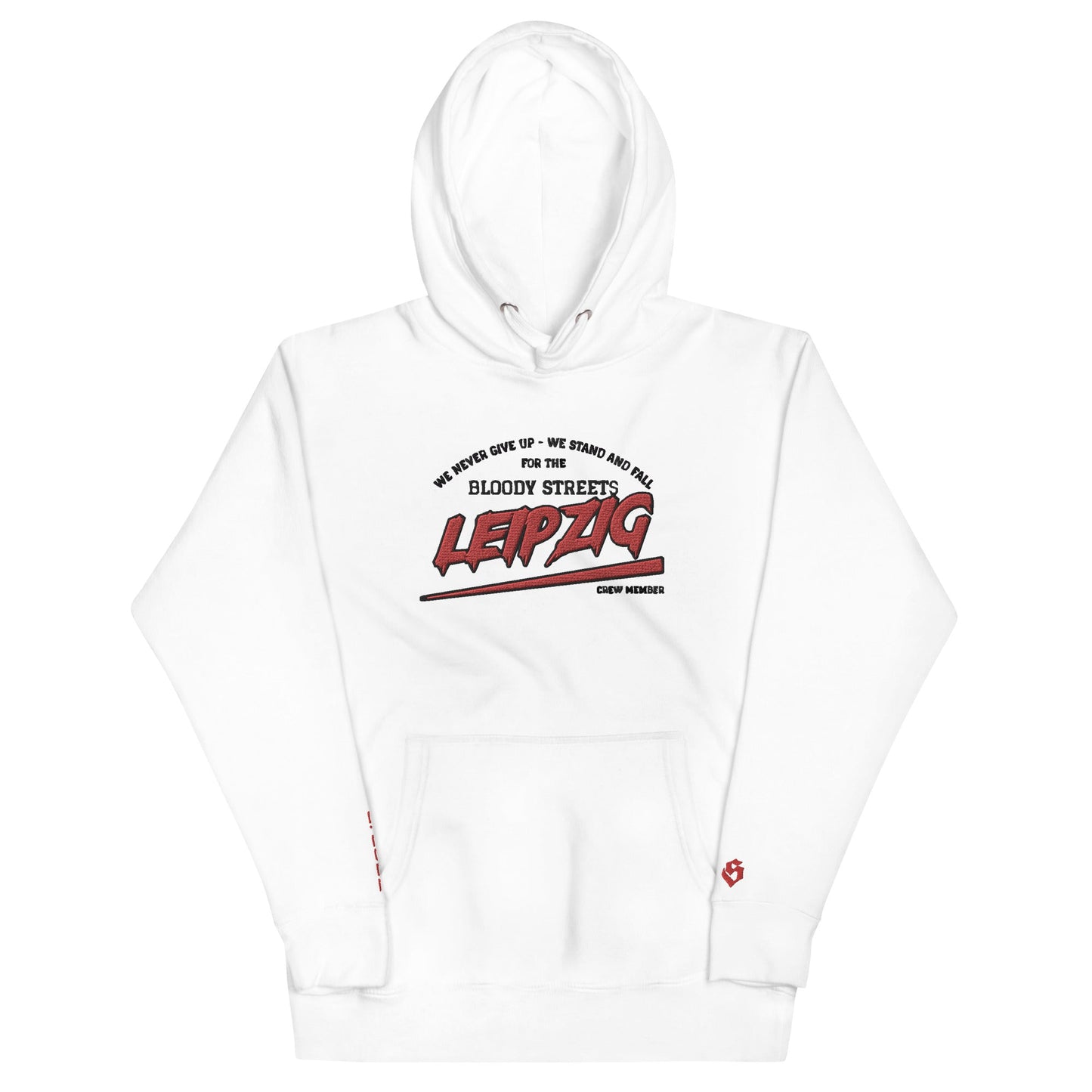 BS CITY Leipzig Crew Member Premium Red Lady Hoodie - BLOODY-STREETS.DE Streetwear Herren und Damen Hoodies, T-Shirts, Pullis