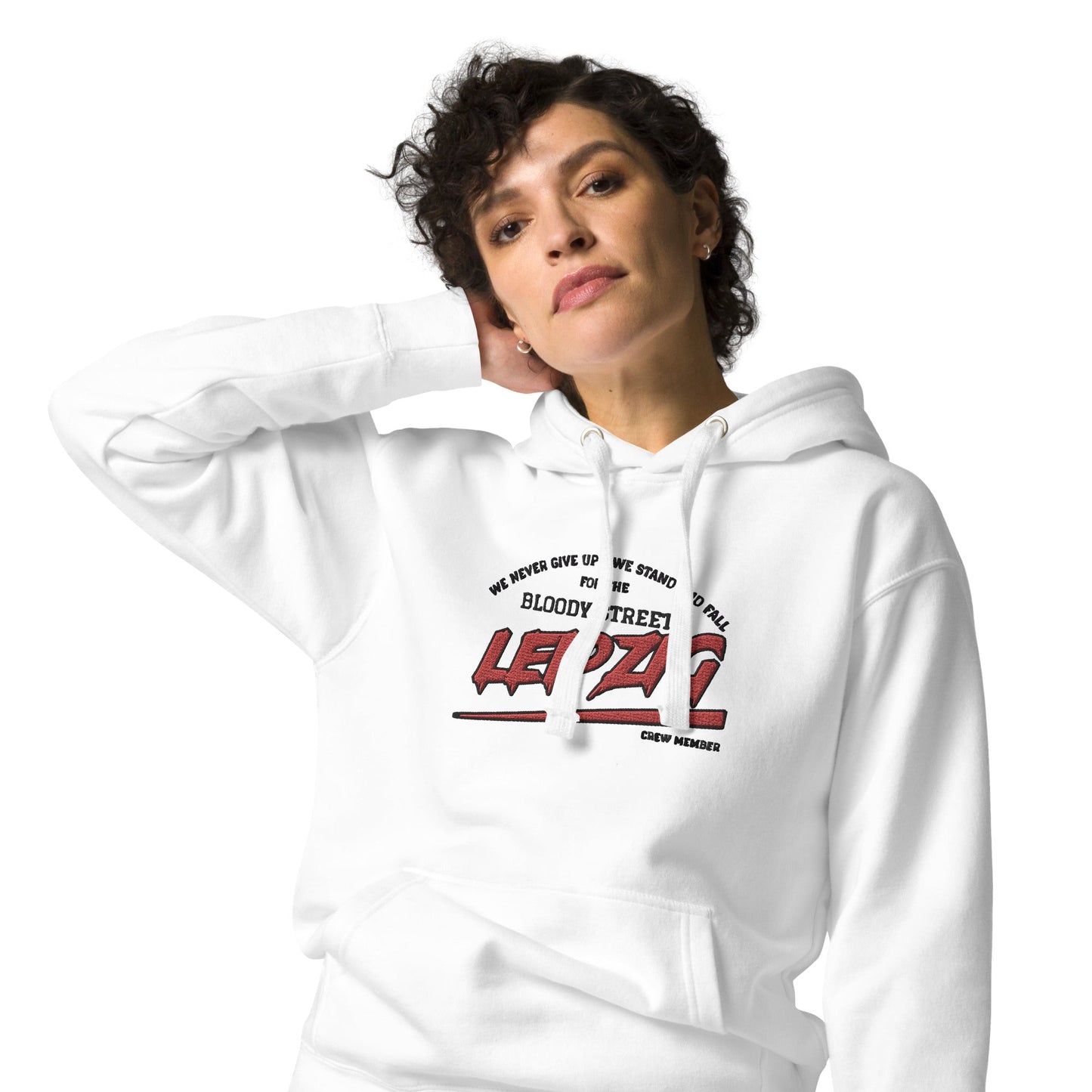 BS CITY Leipzig Crew Member Premium Red Lady Hoodie - BLOODY-STREETS.DE Streetwear Herren und Damen Hoodies, T-Shirts, Pullis