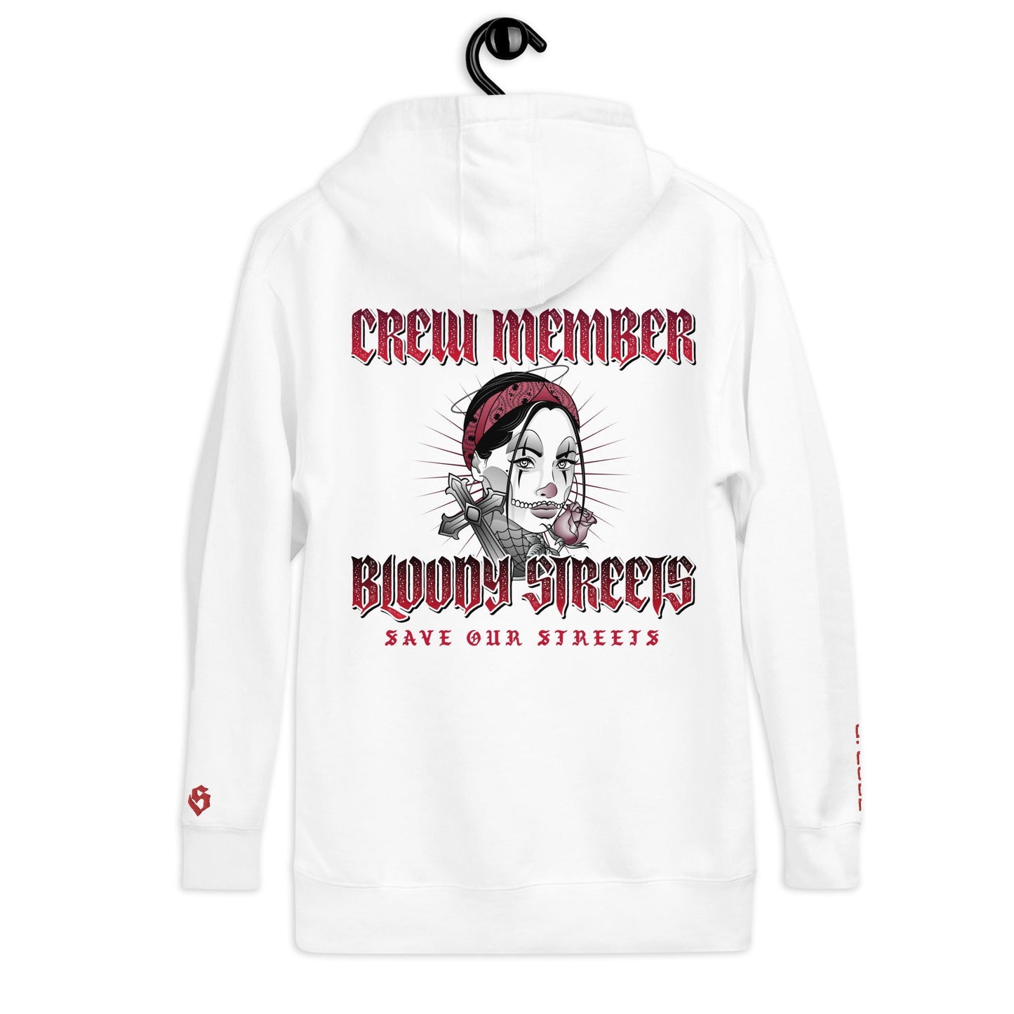 BS CITY Leipzig Crew Member Premium Red Lady Hoodie - BLOODY-STREETS.DE Streetwear Herren und Damen Hoodies, T-Shirts, Pullis