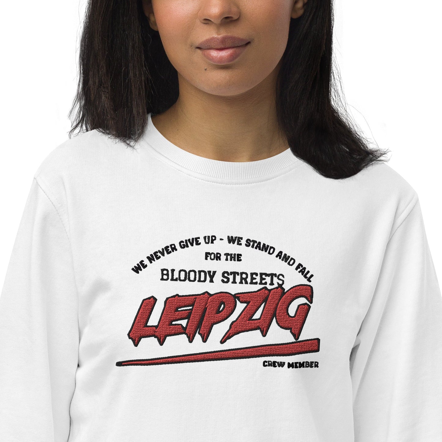BS CITY Leipzig Crew Member Premium Red "Lady" Pullover - BLOODY-STREETS.DE Streetwear Herren und Damen Hoodies, T-Shirts, Pullis