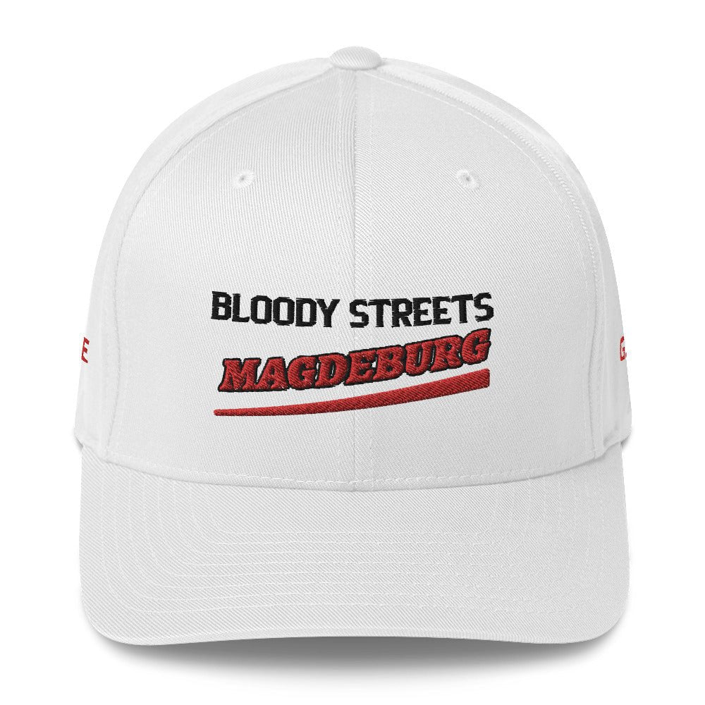 BS CITY Magdeburg Crew Member Premium Red DAD CAP - BLOODY-STREETS.DE Streetwear Herren und Damen Hoodies, T-Shirts, Pullis