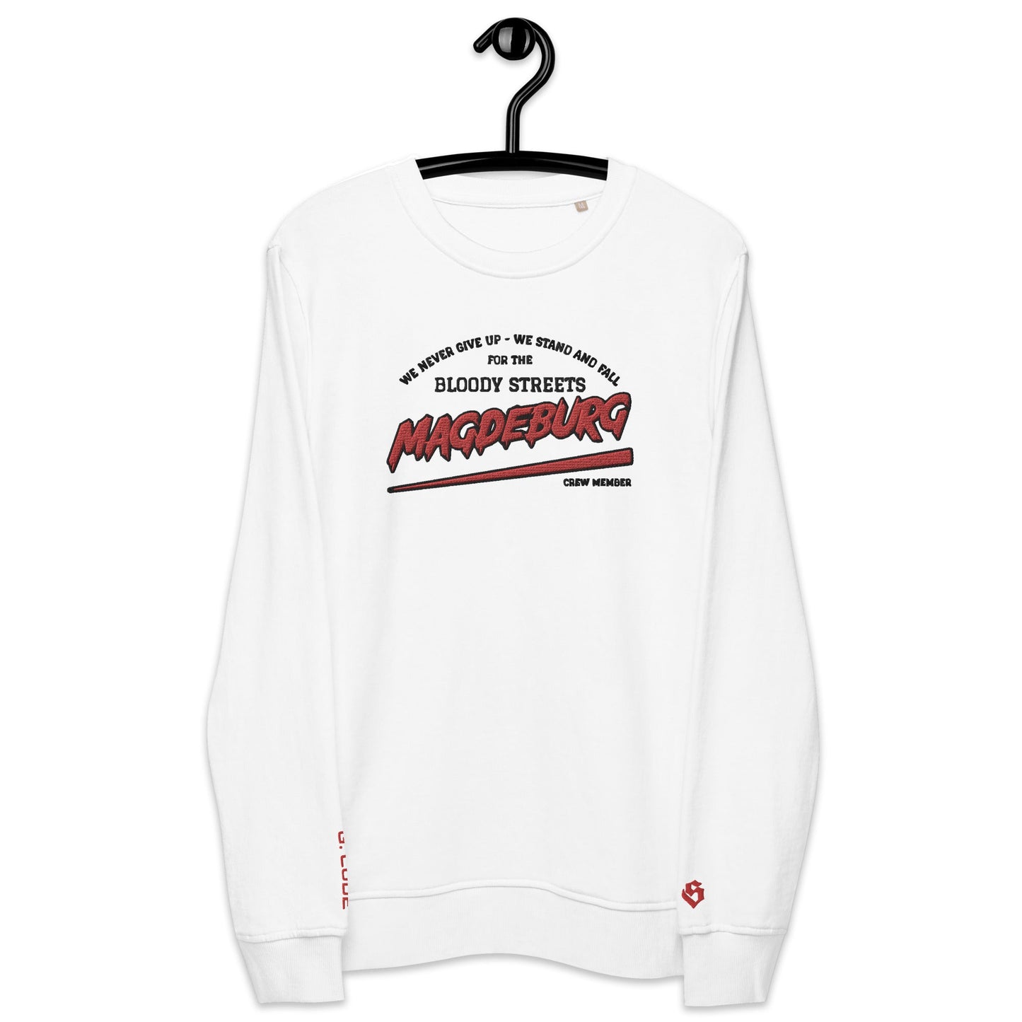 BS CITY Magdeburg Crew Member Premium Red "Lady" Pullover - BLOODY-STREETS.DE Streetwear Herren und Damen Hoodies, T-Shirts, Pullis