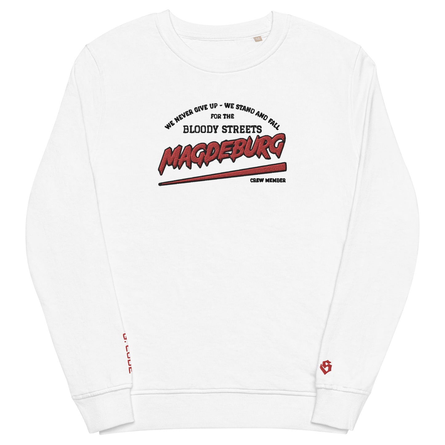 BS CITY Magdeburg Crew Member Premium Red "Lady" Pullover - BLOODY-STREETS.DE Streetwear Herren und Damen Hoodies, T-Shirts, Pullis