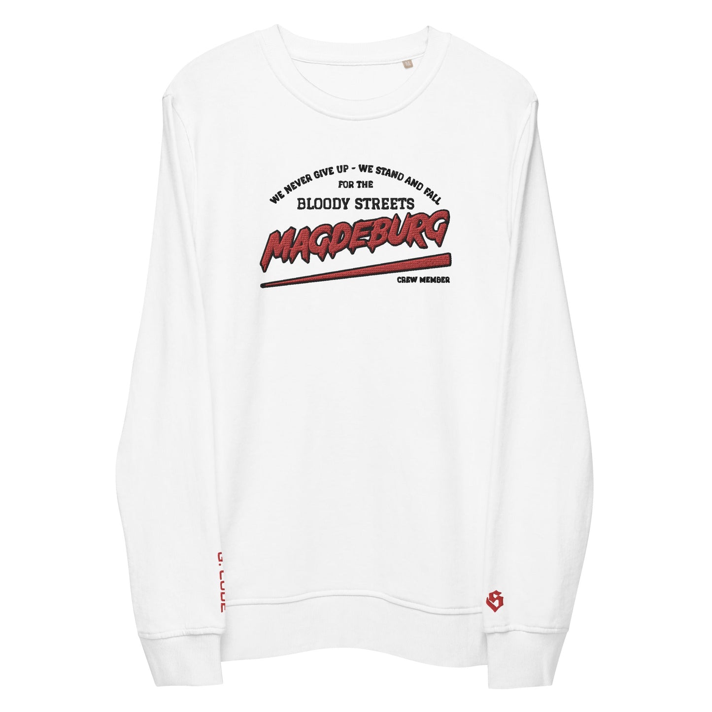 BS CITY Magdeburg Crew Member Premium Red "Lady" Pullover - BLOODY-STREETS.DE Streetwear Herren und Damen Hoodies, T-Shirts, Pullis