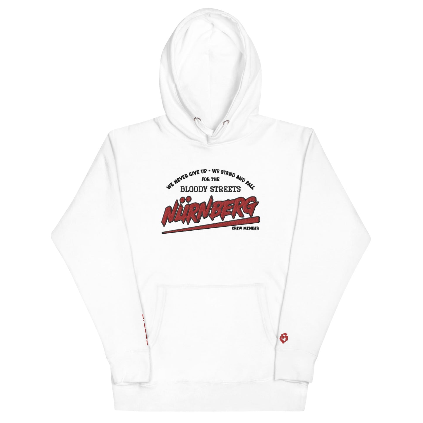 BS CITY Nürnberg Crew Member Premium Red Lady Hoodie - BLOODY-STREETS.DE Streetwear Herren und Damen Hoodies, T-Shirts, Pullis