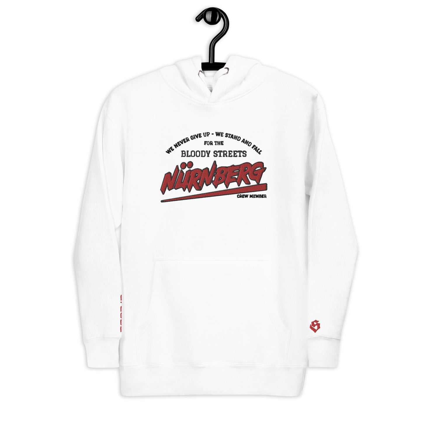 BS CITY Nürnberg Crew Member Premium Red Lady Hoodie - BLOODY-STREETS.DE Streetwear Herren und Damen Hoodies, T-Shirts, Pullis