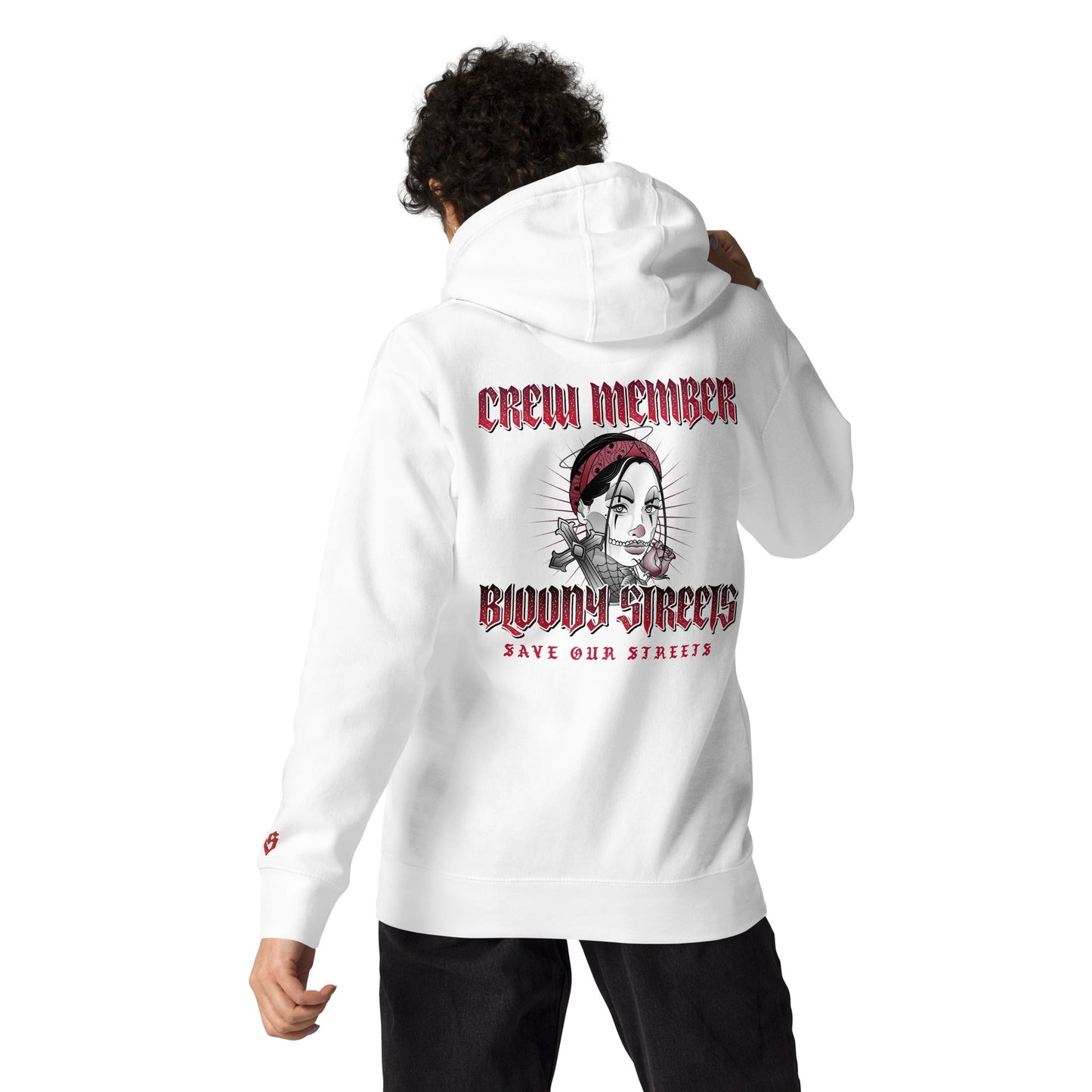 BS CITY Nürnberg Crew Member Premium Red Lady Hoodie - BLOODY-STREETS.DE Streetwear Herren und Damen Hoodies, T-Shirts, Pullis