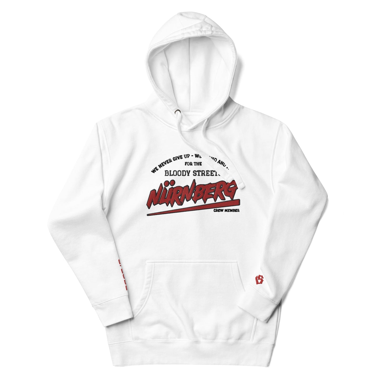 BS CITY Nürnberg Crew Member Premium Red Lady Hoodie - BLOODY-STREETS.DE Streetwear Herren und Damen Hoodies, T-Shirts, Pullis