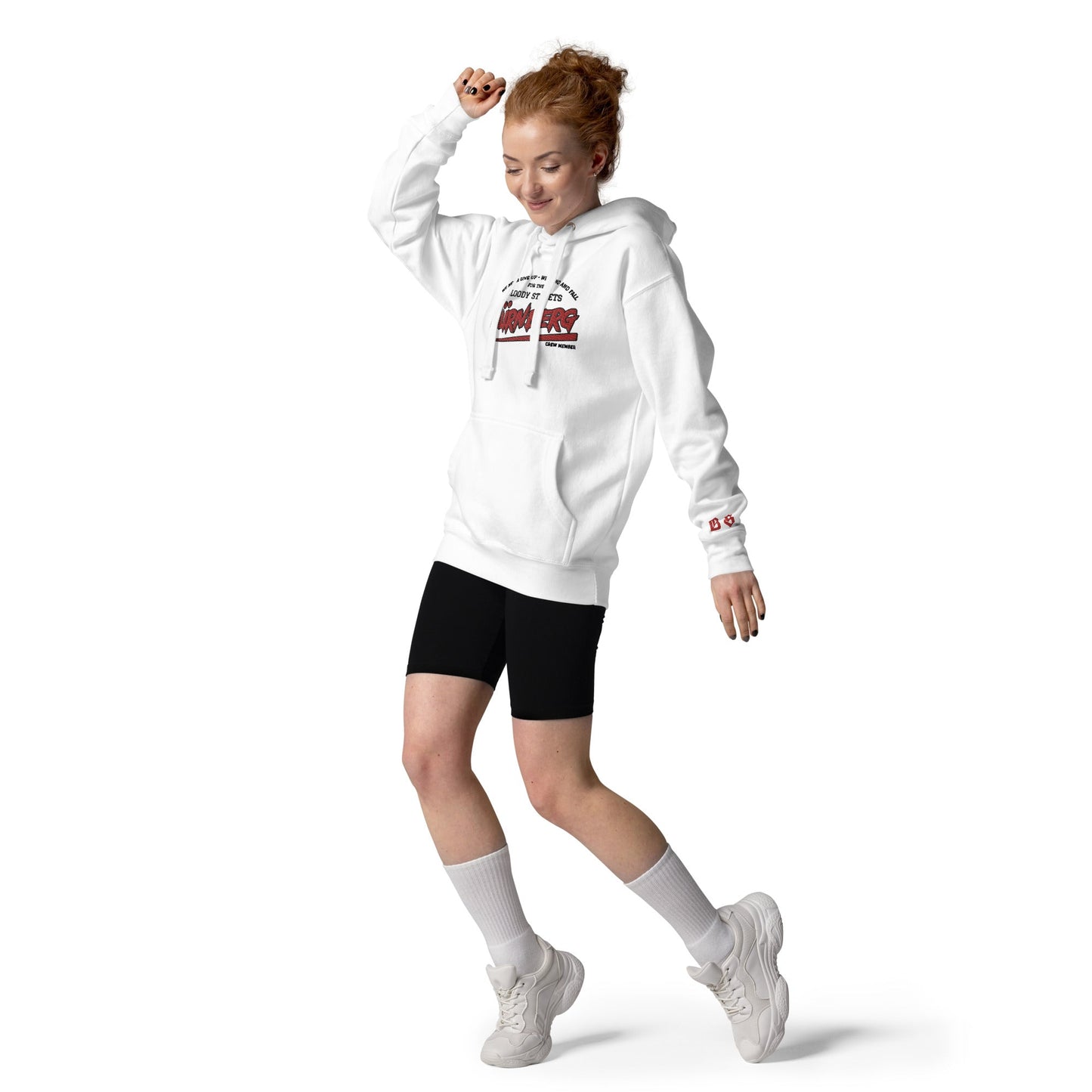 BS CITY Nürnberg Crew Member Premium Red Lady Hoodie - BLOODY-STREETS.DE Streetwear Herren und Damen Hoodies, T-Shirts, Pullis