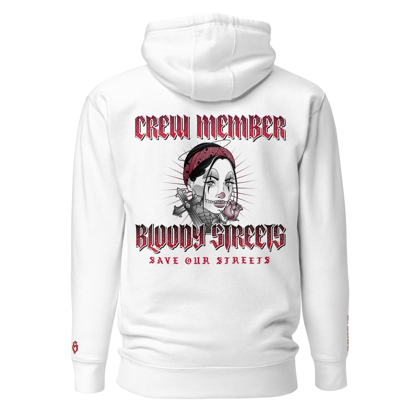 BS CITY Nürnberg Crew Member Premium Red Lady Hoodie - BLOODY-STREETS.DE Streetwear Herren und Damen Hoodies, T-Shirts, Pullis
