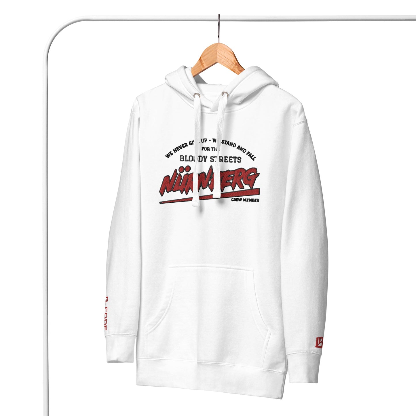 BS CITY Nürnberg Crew Member Premium Red Lady Hoodie - BLOODY-STREETS.DE Streetwear Herren und Damen Hoodies, T-Shirts, Pullis