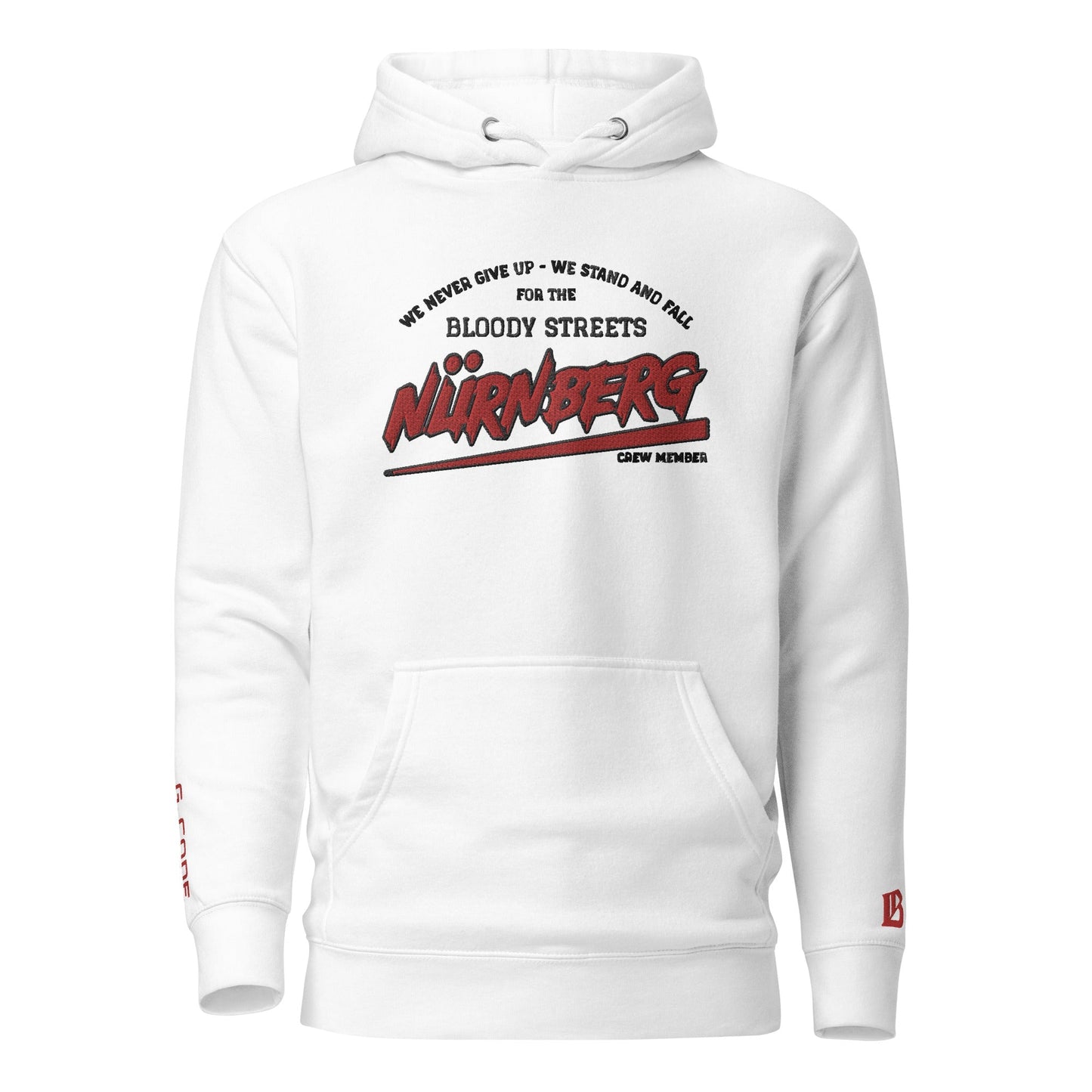 BS CITY Nürnberg Crew Member Premium Red Lady Hoodie - BLOODY-STREETS.DE Streetwear Herren und Damen Hoodies, T-Shirts, Pullis