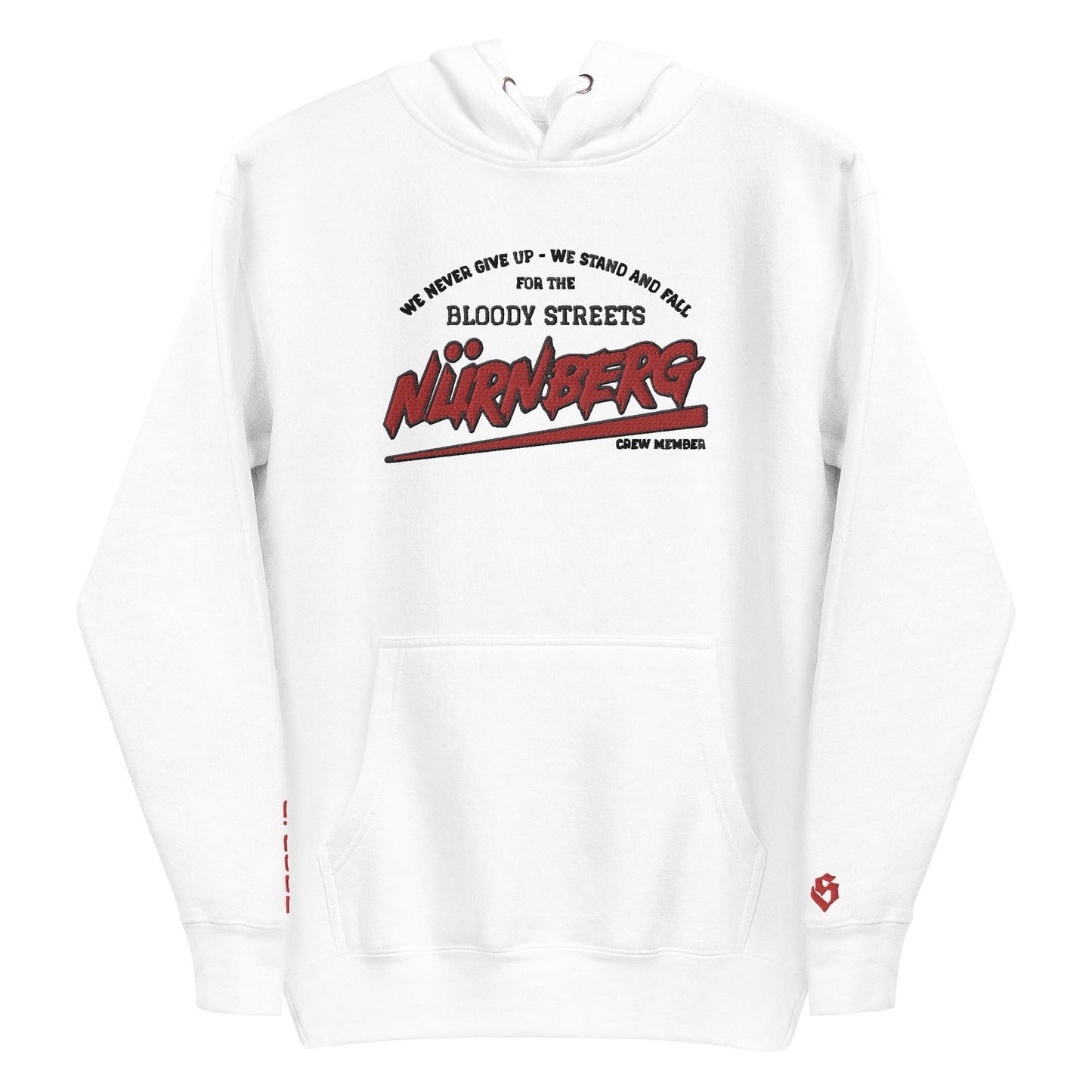 BS CITY Nürnberg Crew Member Premium Red Lady Hoodie - BLOODY-STREETS.DE Streetwear Herren und Damen Hoodies, T-Shirts, Pullis